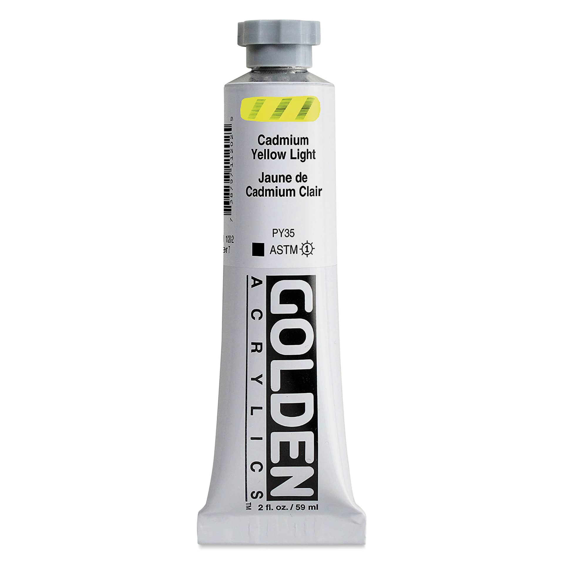 Golden Heavy Body Artist Acrylics - Cadmium Yellow Light, 2 oz Tube