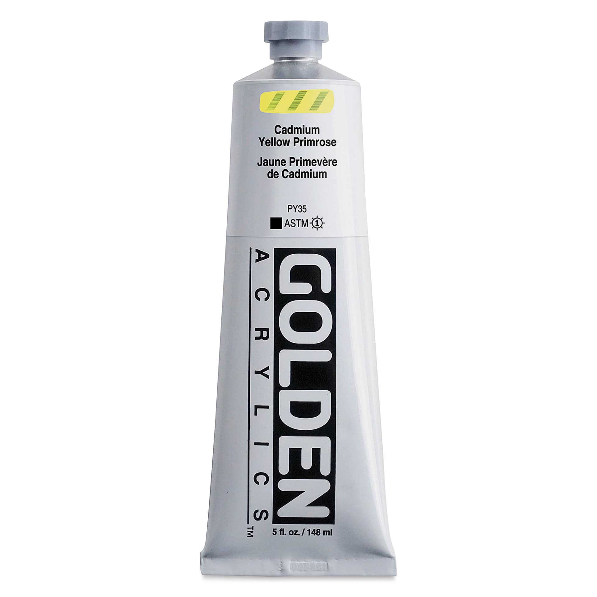 Golden Heavy Body Artist Acrylics - Cadmium Yellow Primrose, 5 oz tube