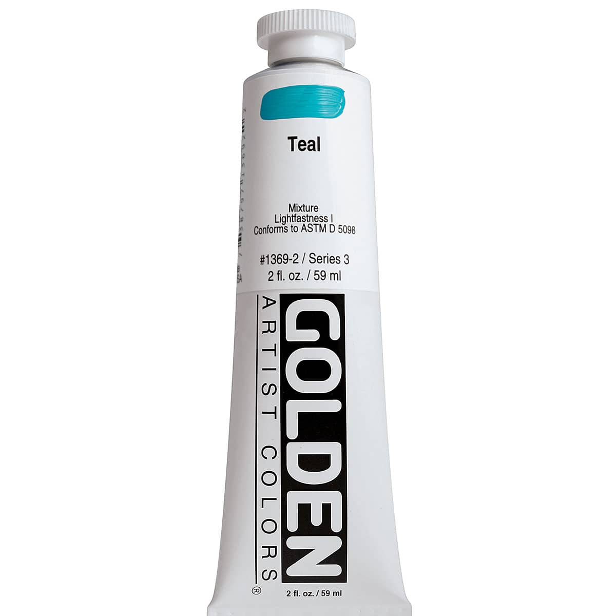 Golden Heavy Body Artist Acrylics - Teal, 2 oz Tube