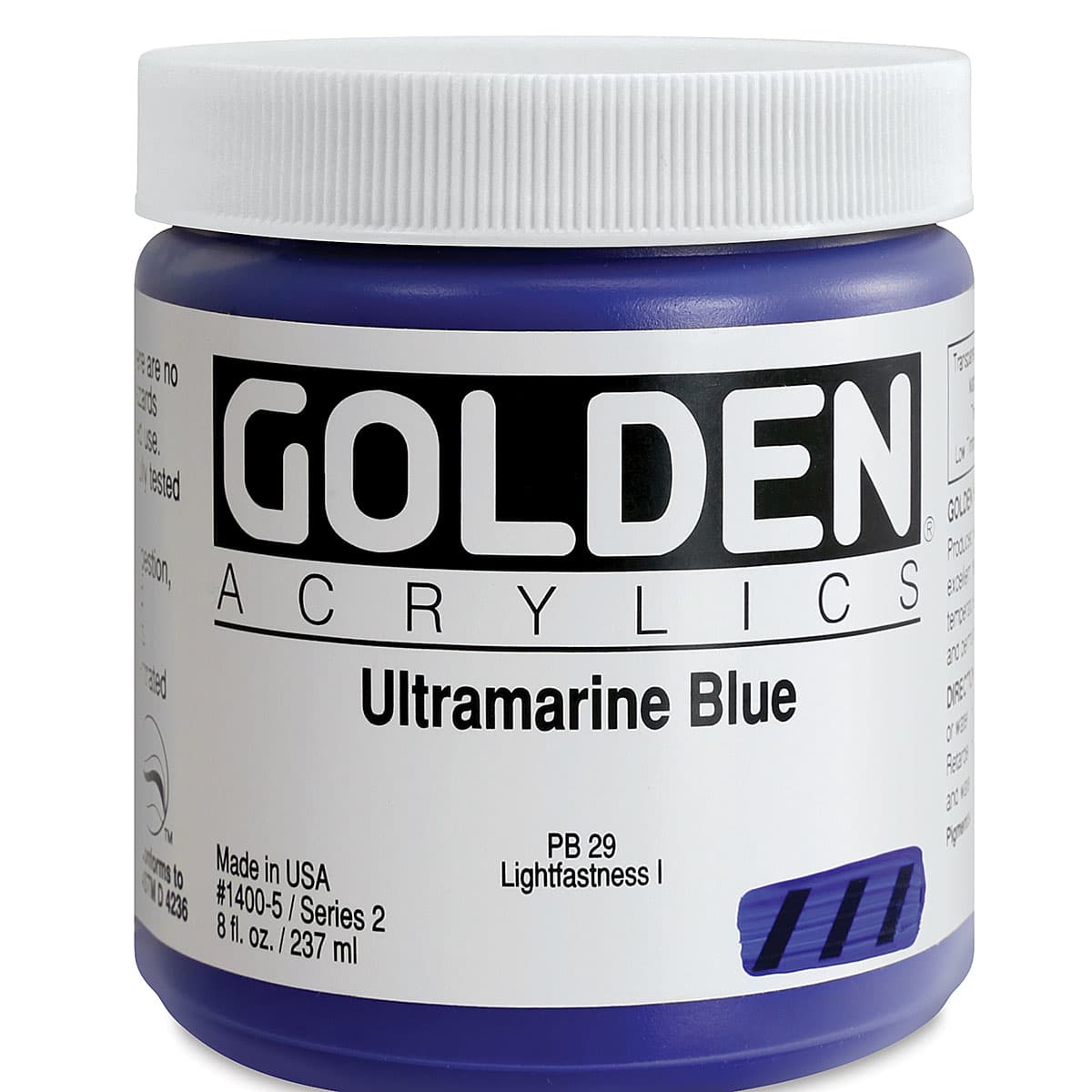 Golden Heavy Body Artist Acrylics - Ultramarine Blue, 8 oz Jar