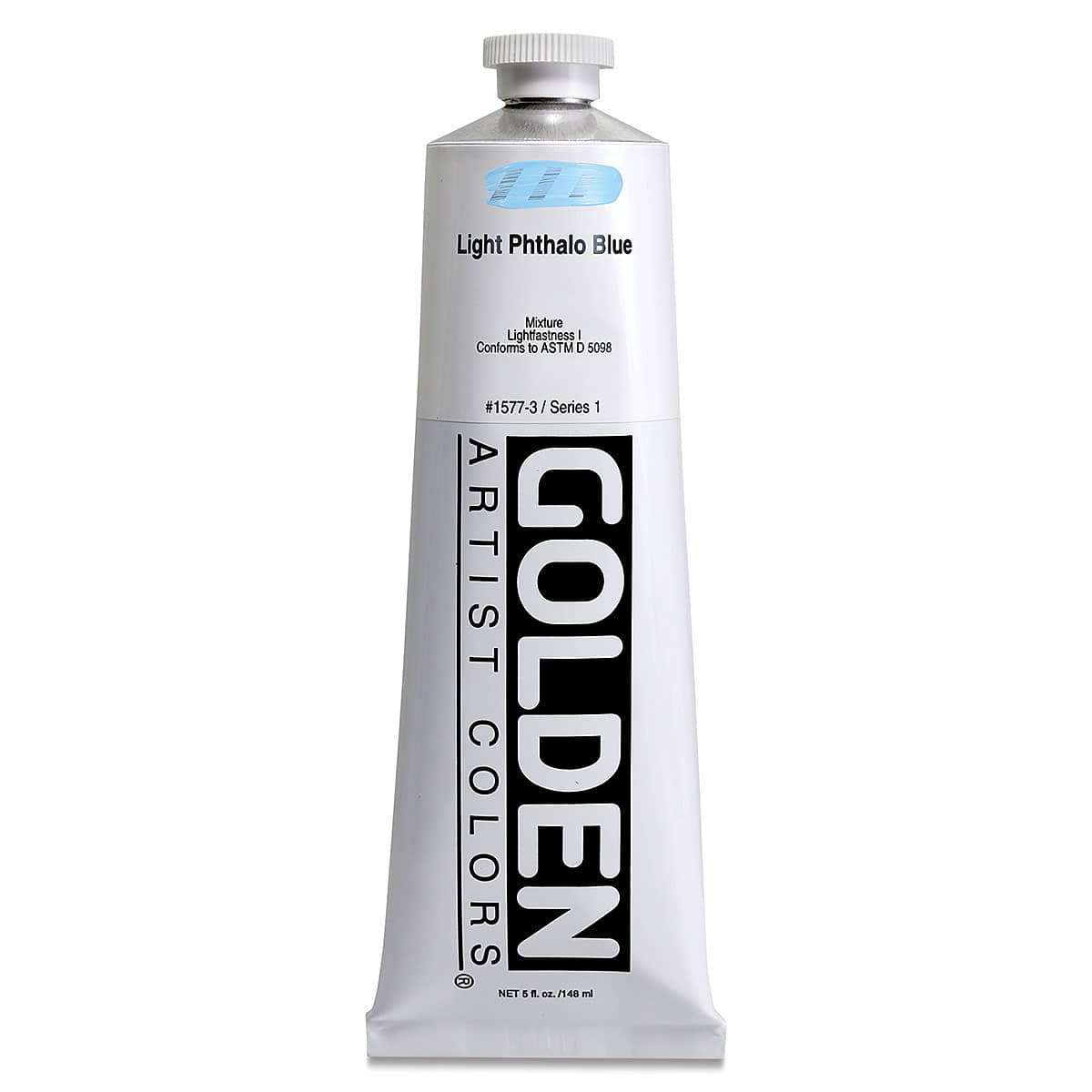 Golden Heavy Body Artist Acrylics - Light Phthalo Blue, 5 oz