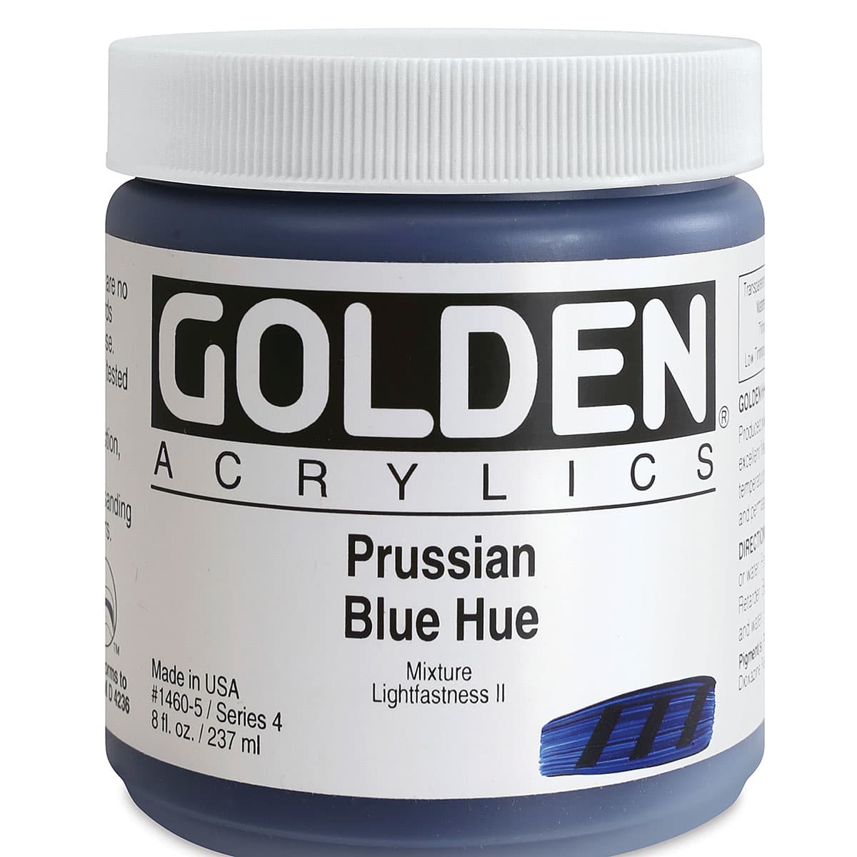 Golden Heavy Body Artist Acrylics - Prussian Blue Hue, 8 oz Jar
