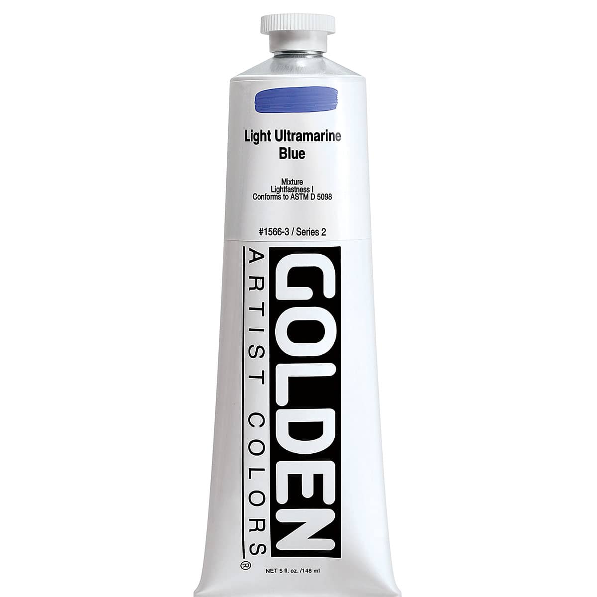 Golden Heavy Body Artist Acrylics - Light Ultramarine Blue, 5 oz tube