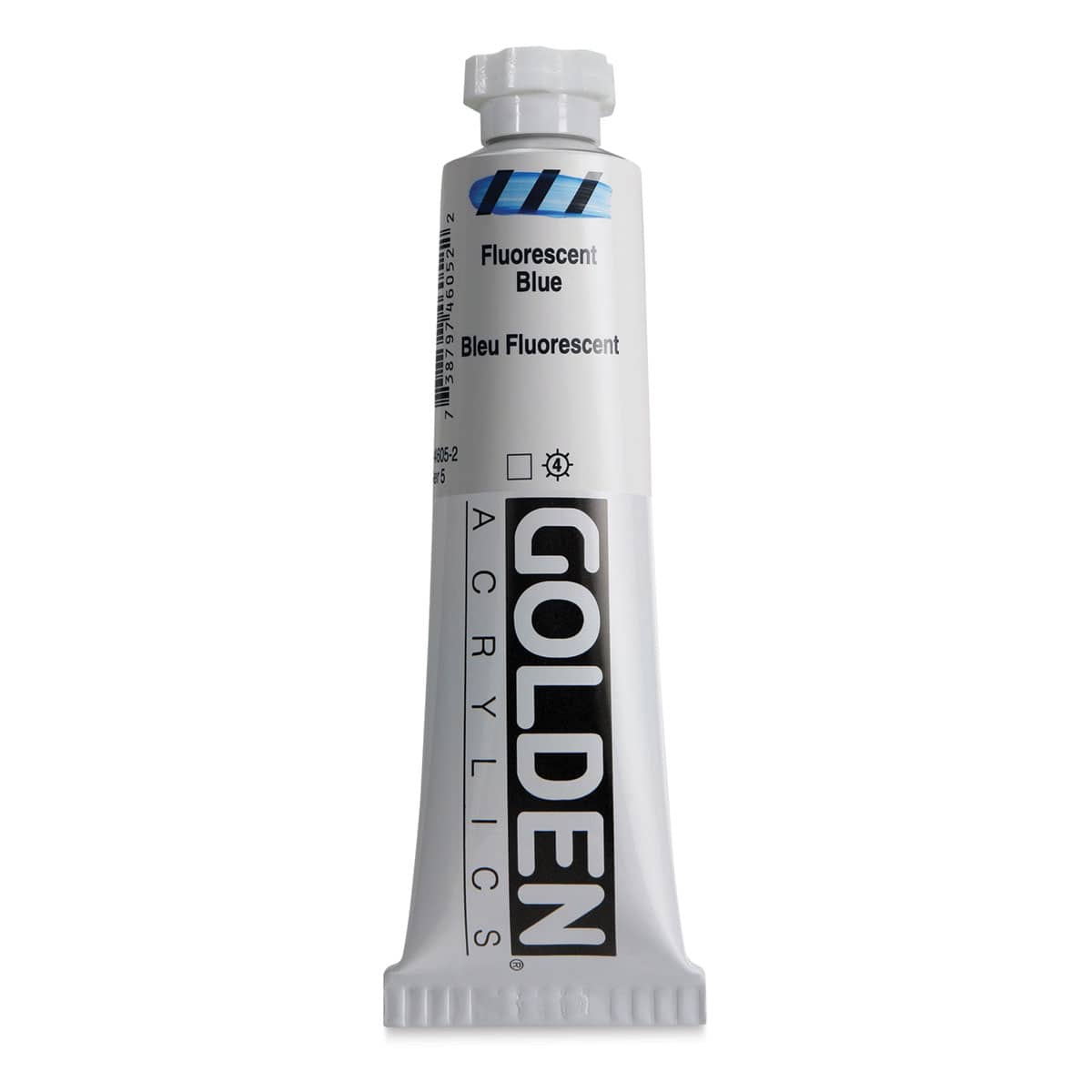 Golden Heavy Body Artist Acrylics - Fluorescent Blue, 2 oz Tube