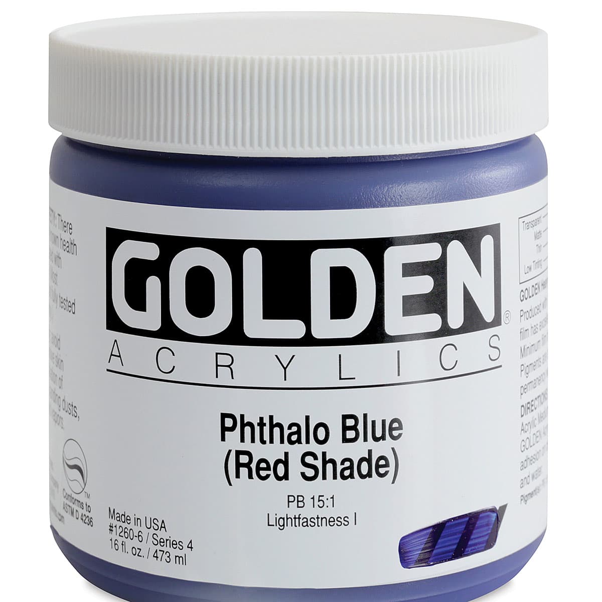 Golden Heavy Body Artist Acrylics - Phthalo Blue (Red Shade)