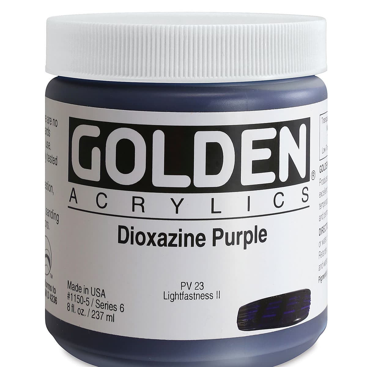 Golden Heavy Body Artist Acrylics - Dioxazine Purple, 8 oz Jar