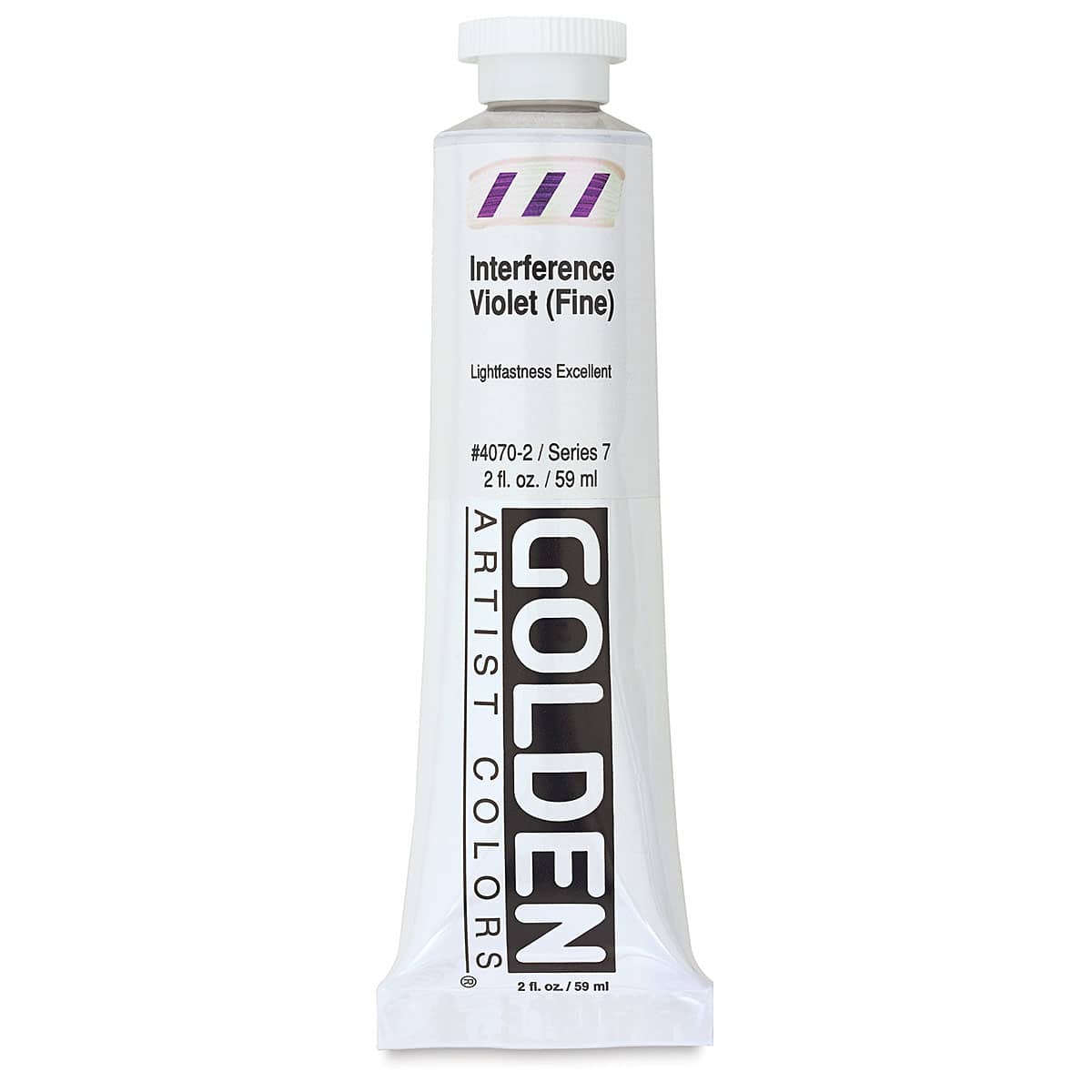Golden Heavy Body Artist Acrylics - Interference Violet (Fine), 2 oz Tube