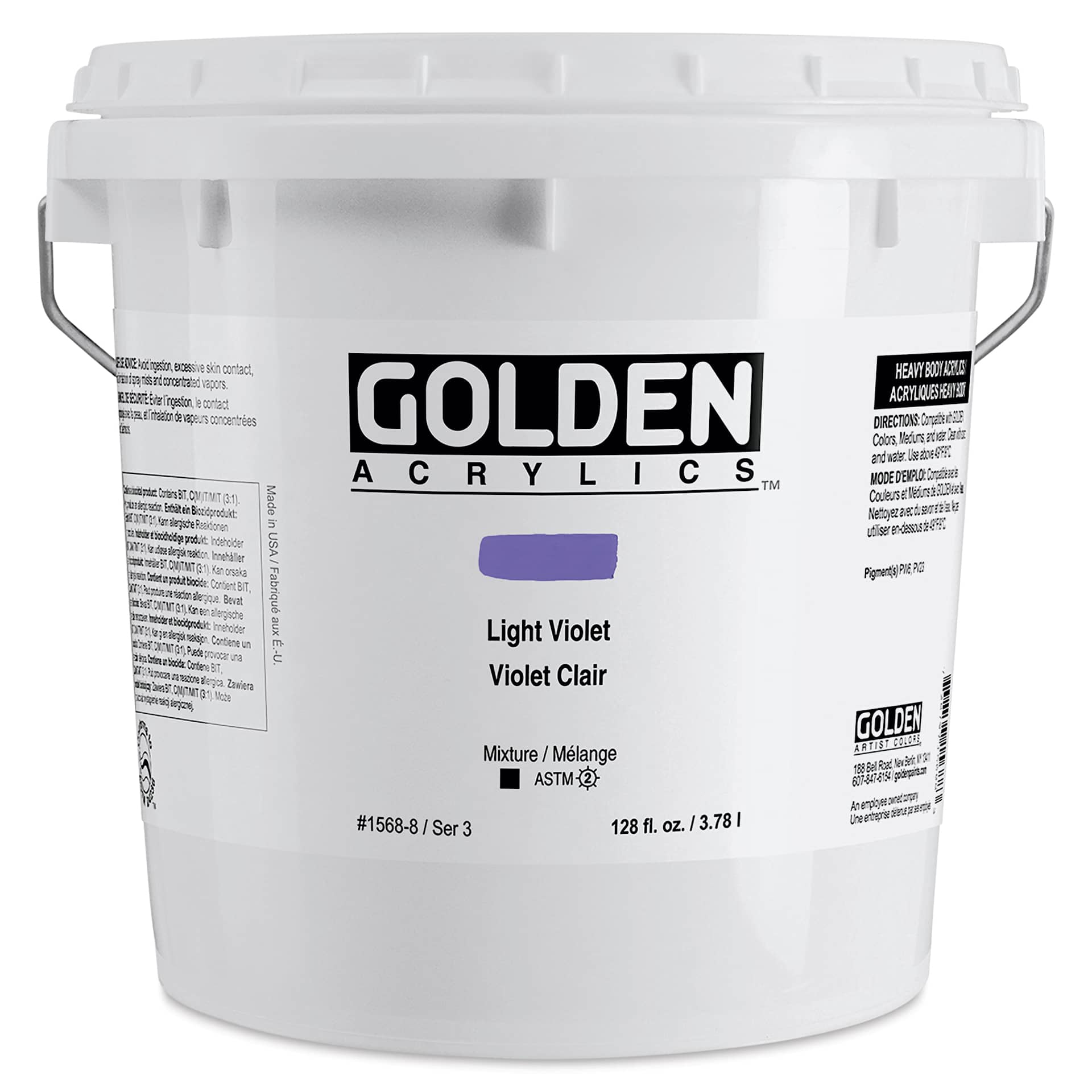 Golden Heavy Body Acrylic Paint - Light Violet, 3.78 L Bucket
