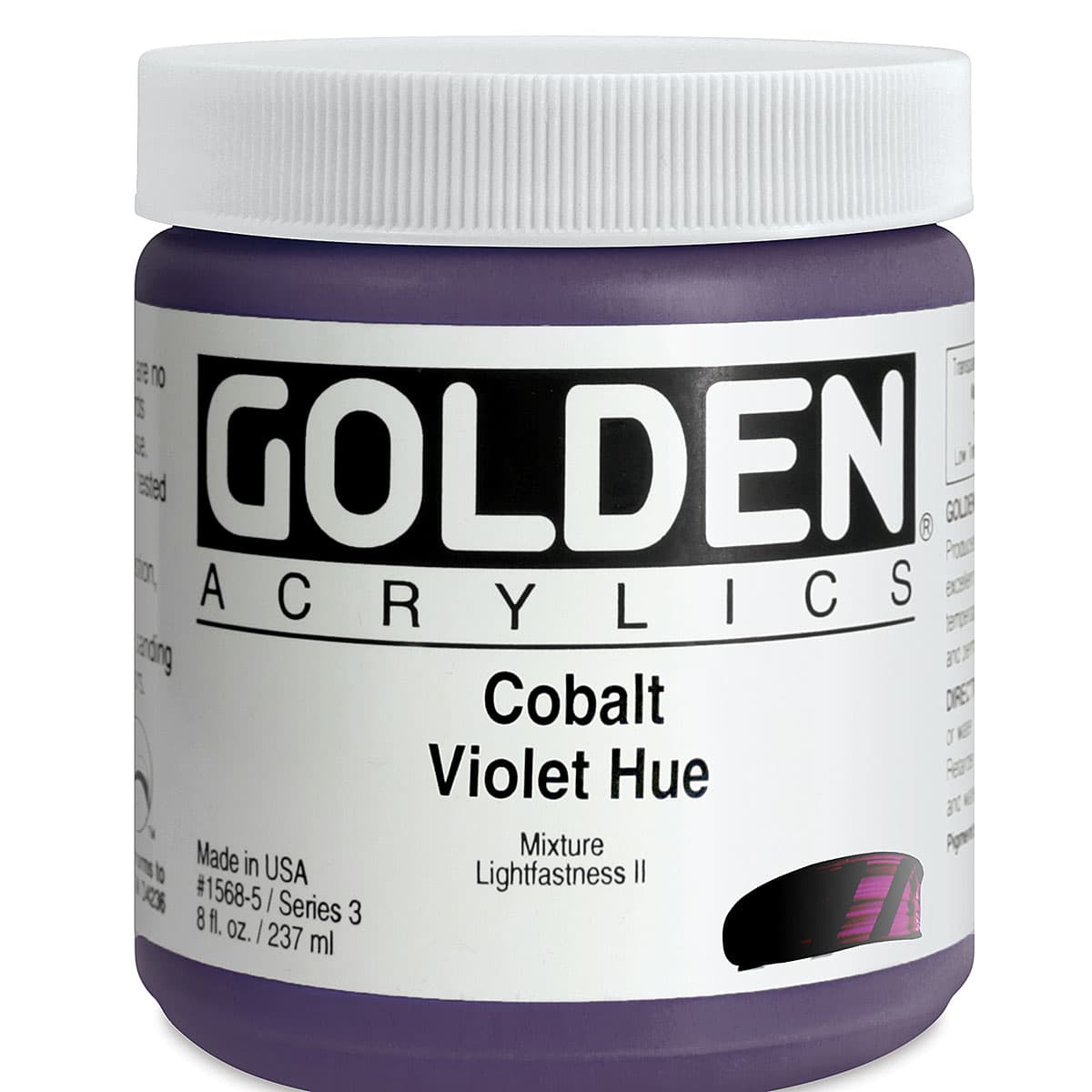 Golden Heavy Body Artist Acrylics - Cobalt Violet Hue, 8 oz Jar