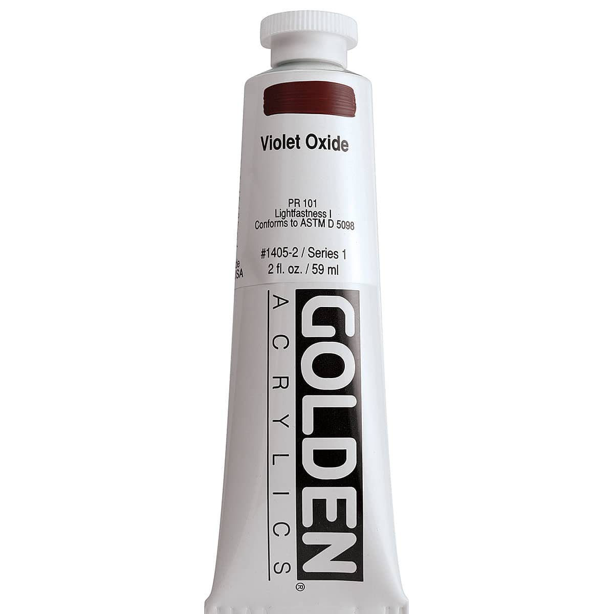 Golden Heavy Body Artist Acrylics - Violet Oxide, 2 oz Tube
