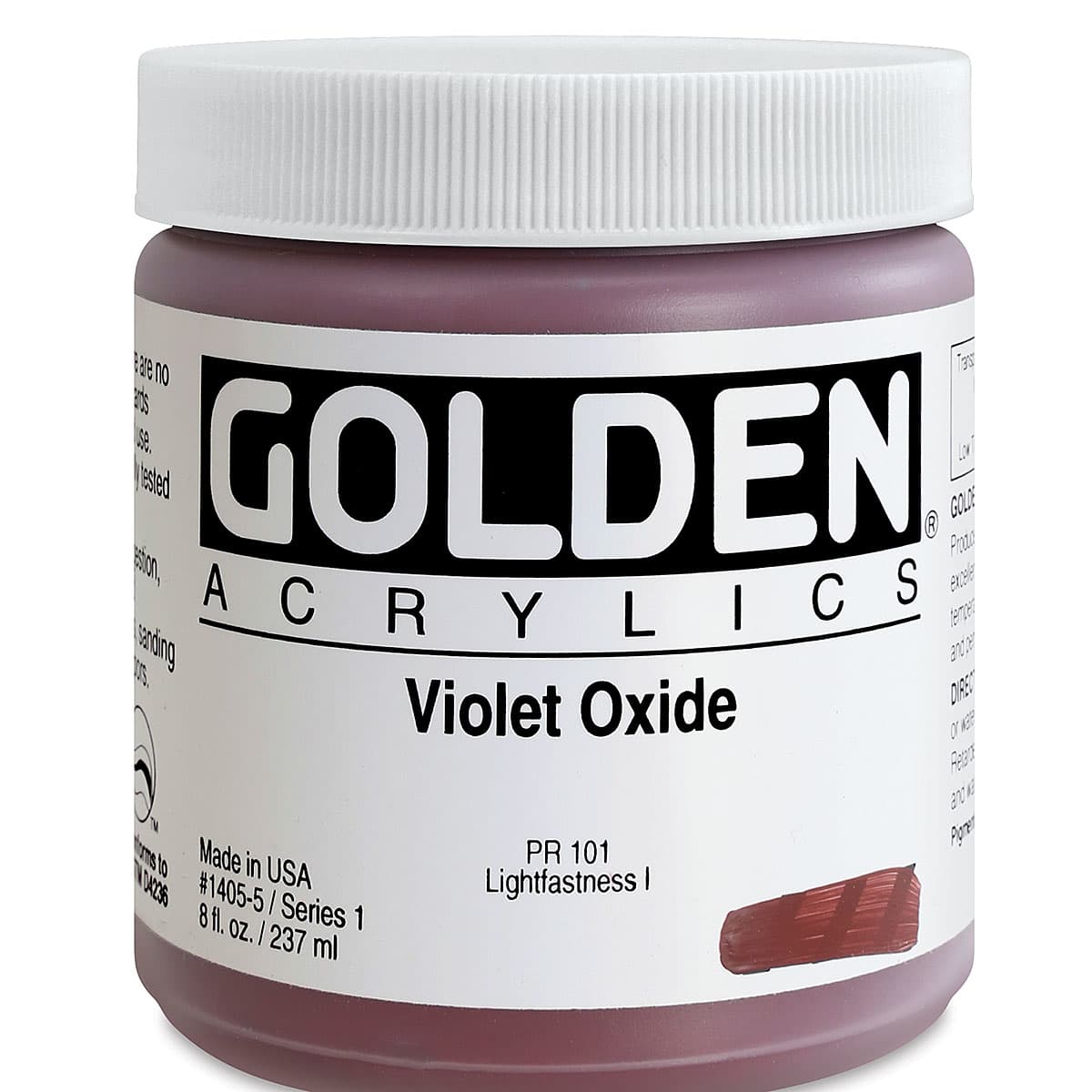 Golden Heavy Body Artist Acrylics - Violet Oxide, 8 oz Jar