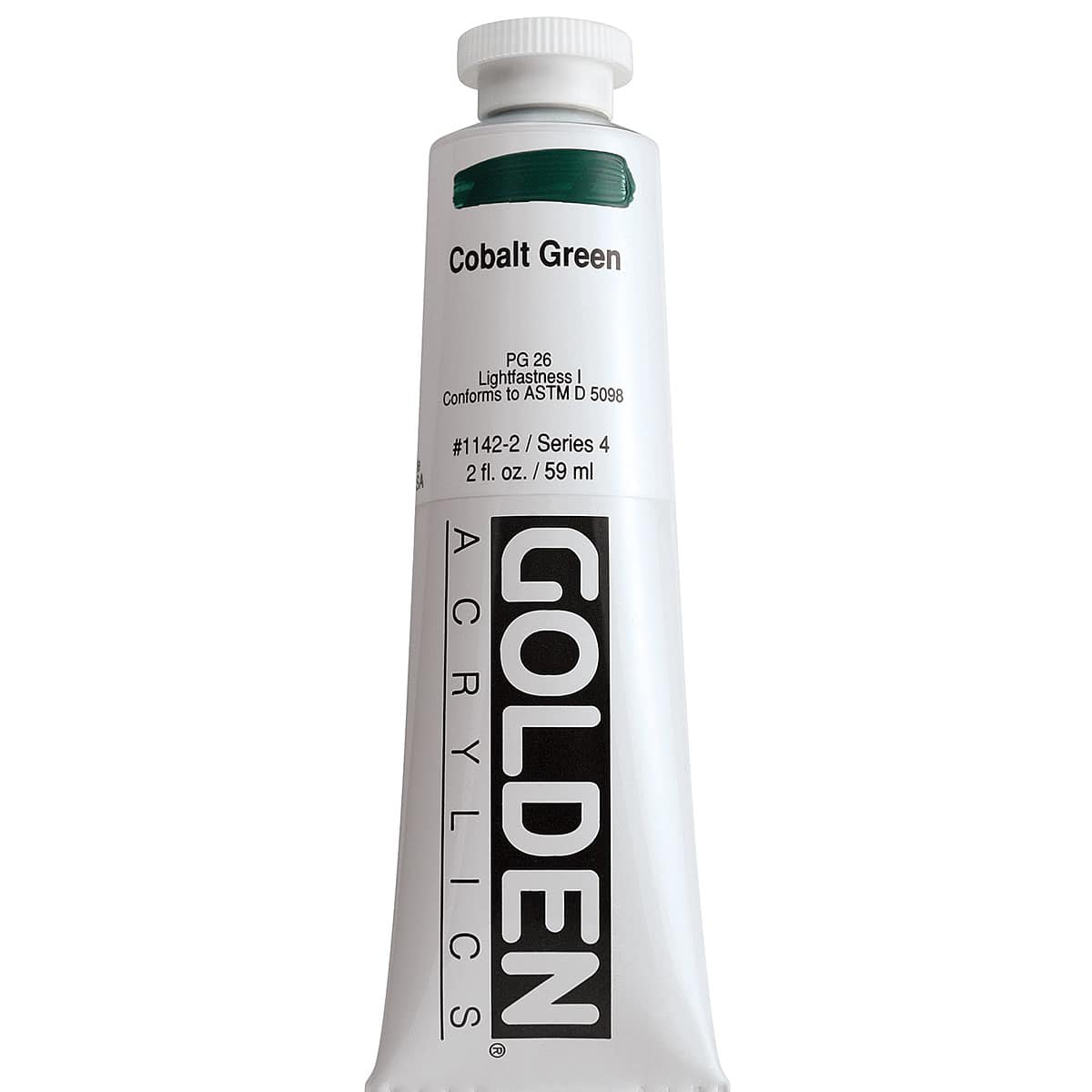 Golden Heavy Body Artist Acrylics - Cobalt Green, 2 oz Tube