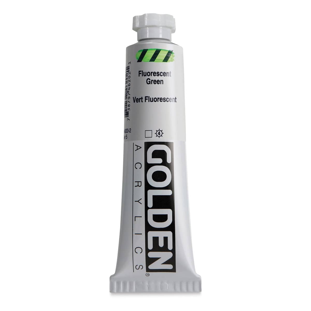 Golden Heavy Body Artist Acrylics - Fluorescent Green, 2 oz Tube