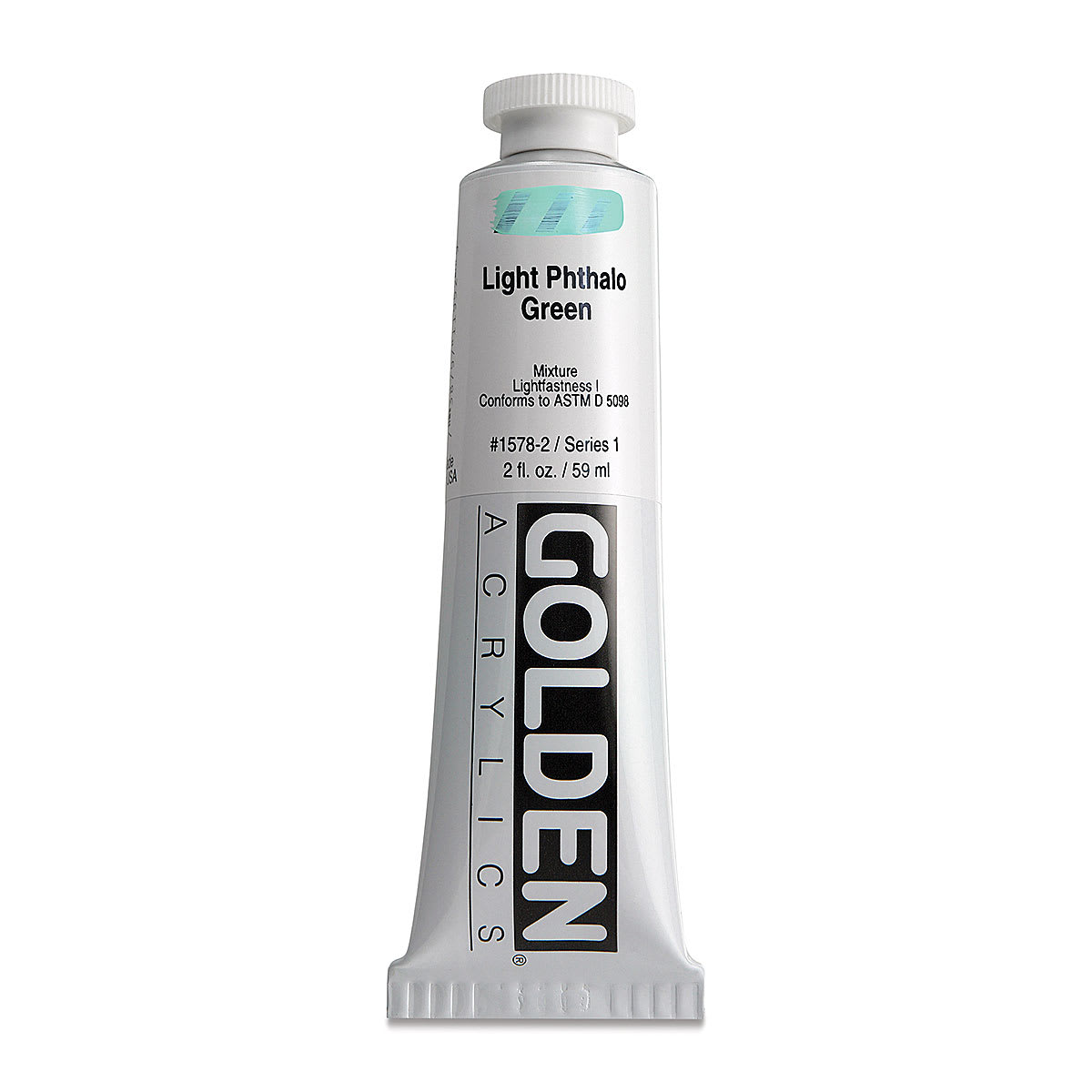 Golden Heavy Body Artist Acrylics - Light Phthalo Green, 2 oz