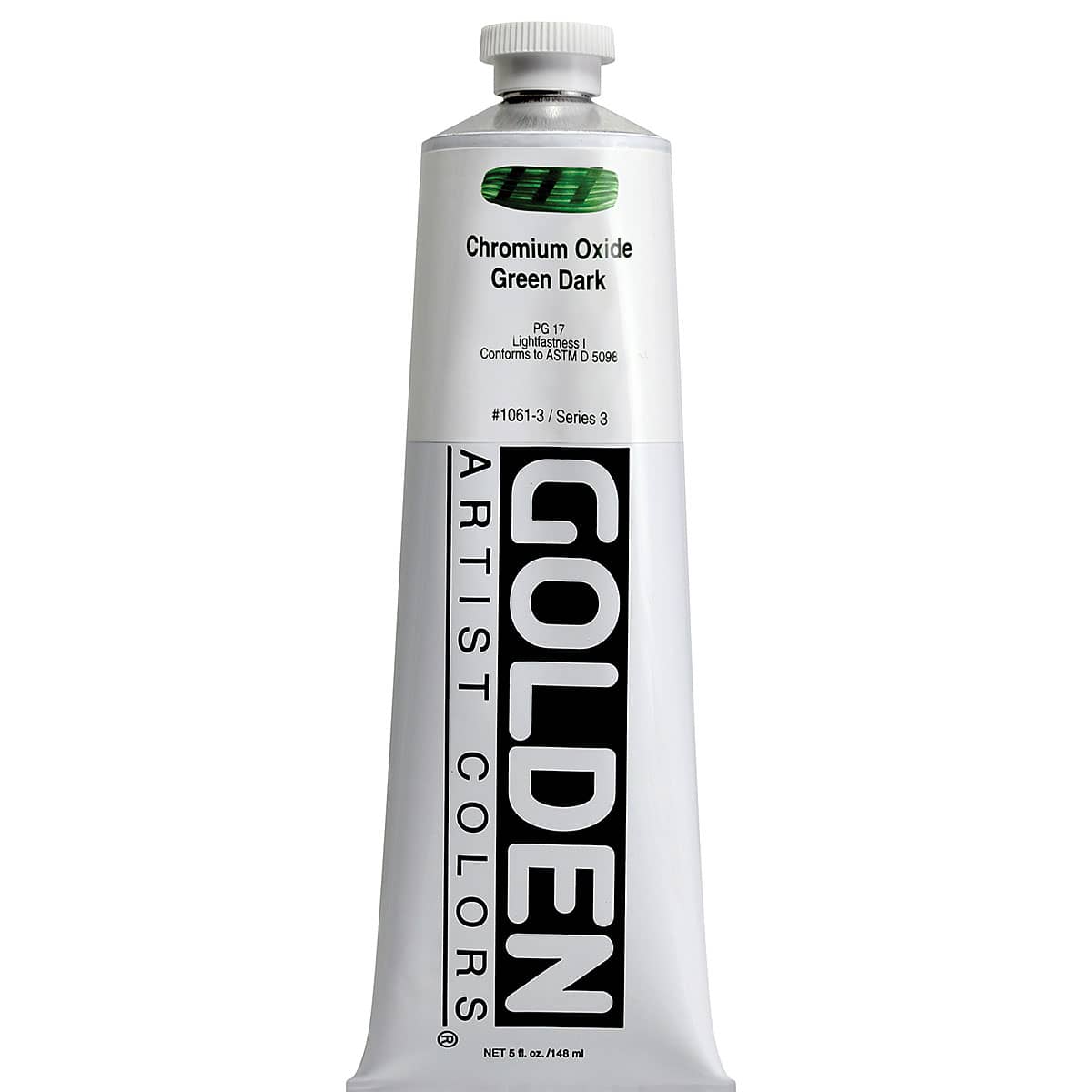 Golden Heavy Body Artist Acrylics - Chromium Oxide Green Dark, 5 oz tube