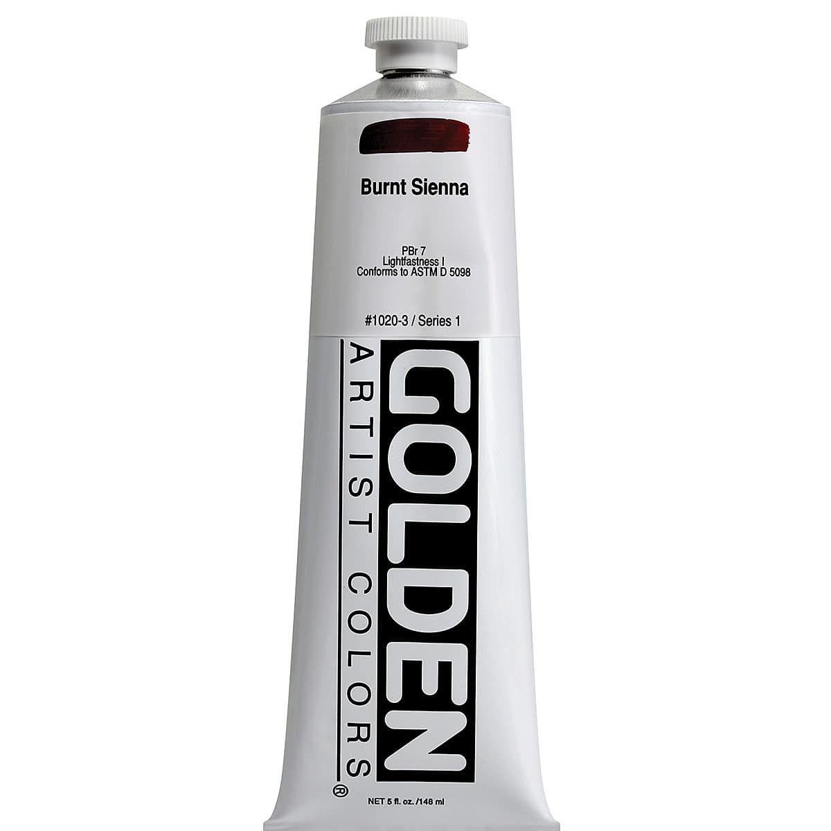 Golden Heavy Body Artist Acrylics - Burnt Sienna, 5 oz Tube