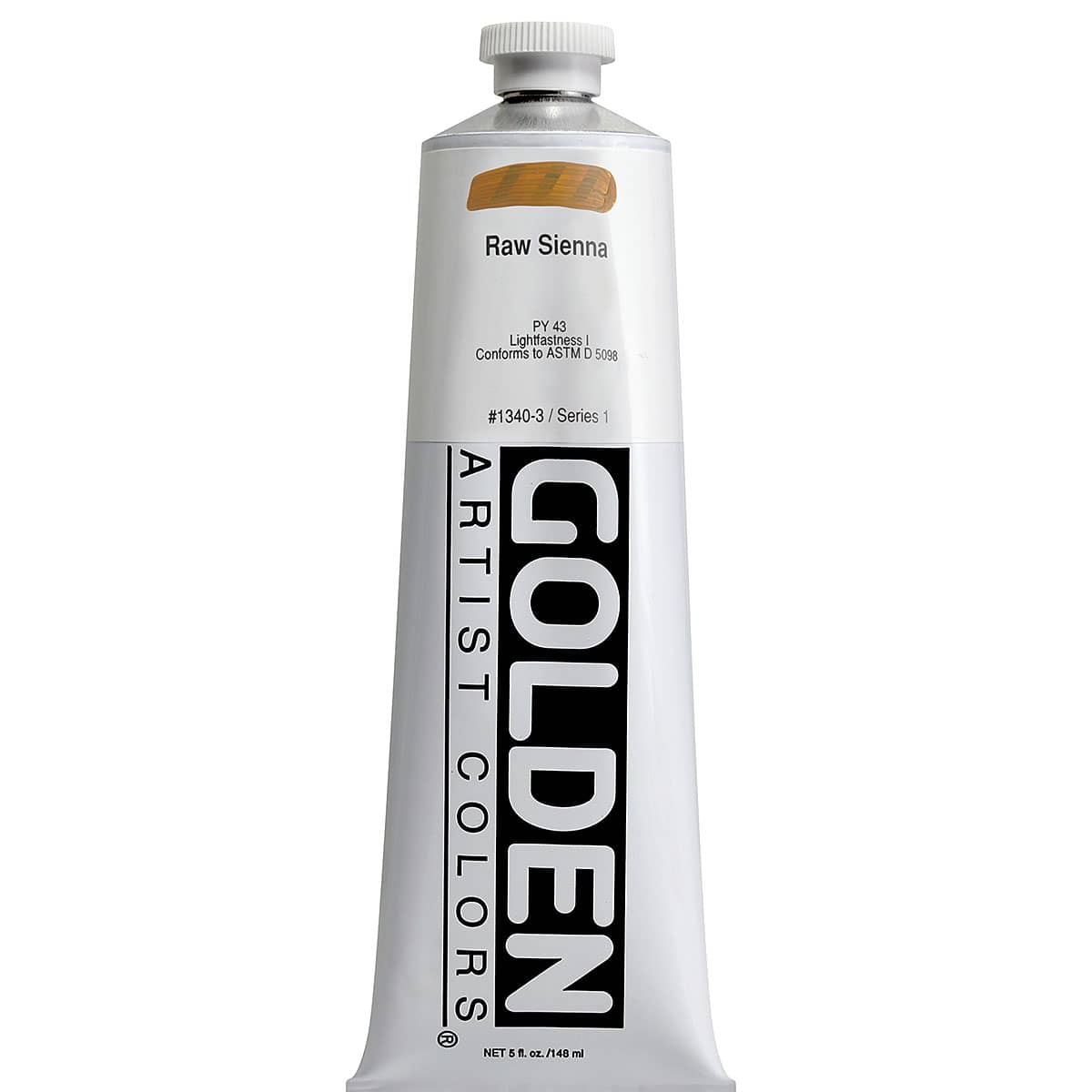 Golden Heavy Body Artist Acrylics - Raw Sienna, 5 oz Tube