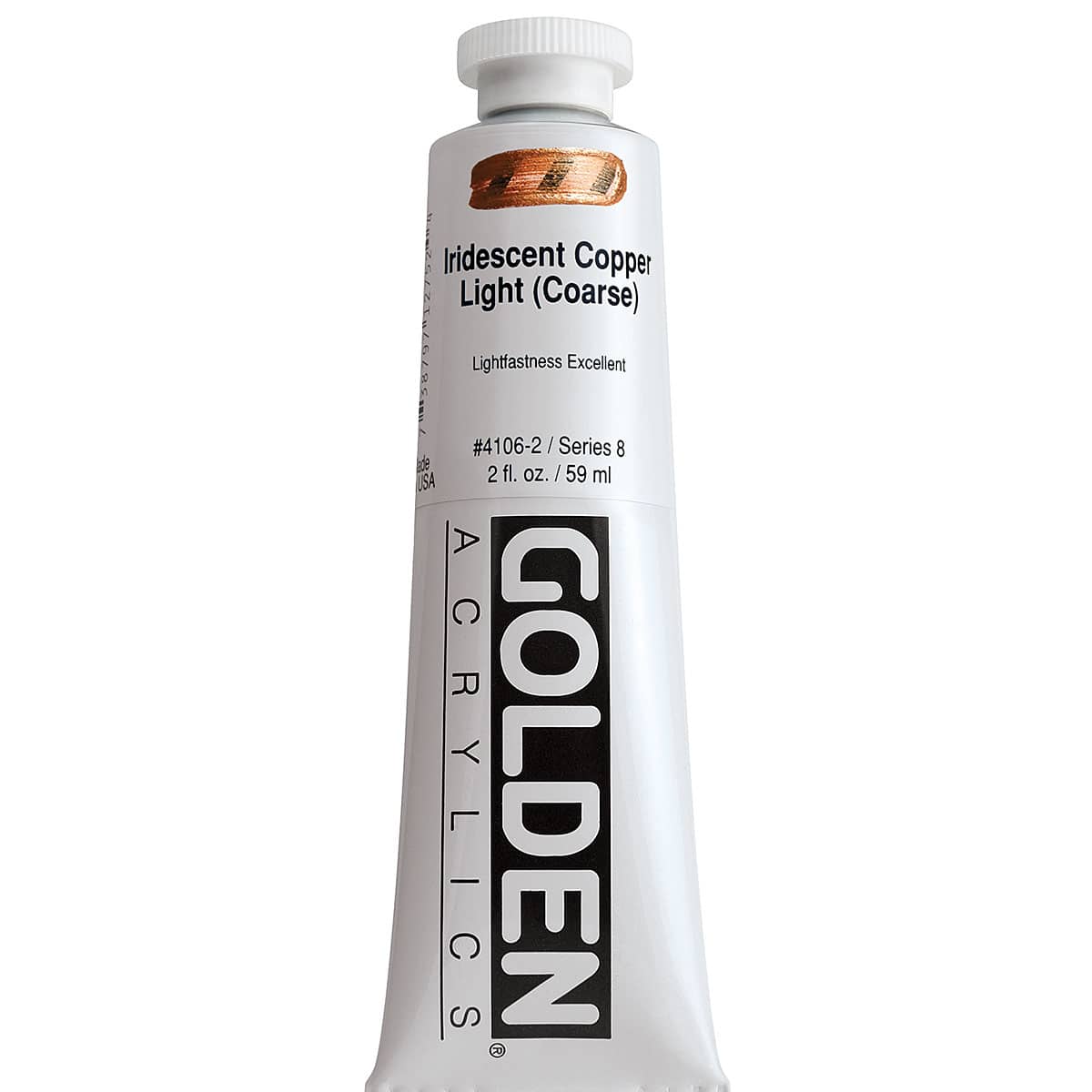 Golden Heavy Body Artist Acrylics - Iridescent Copper Light (Coarse), 2 oz tube