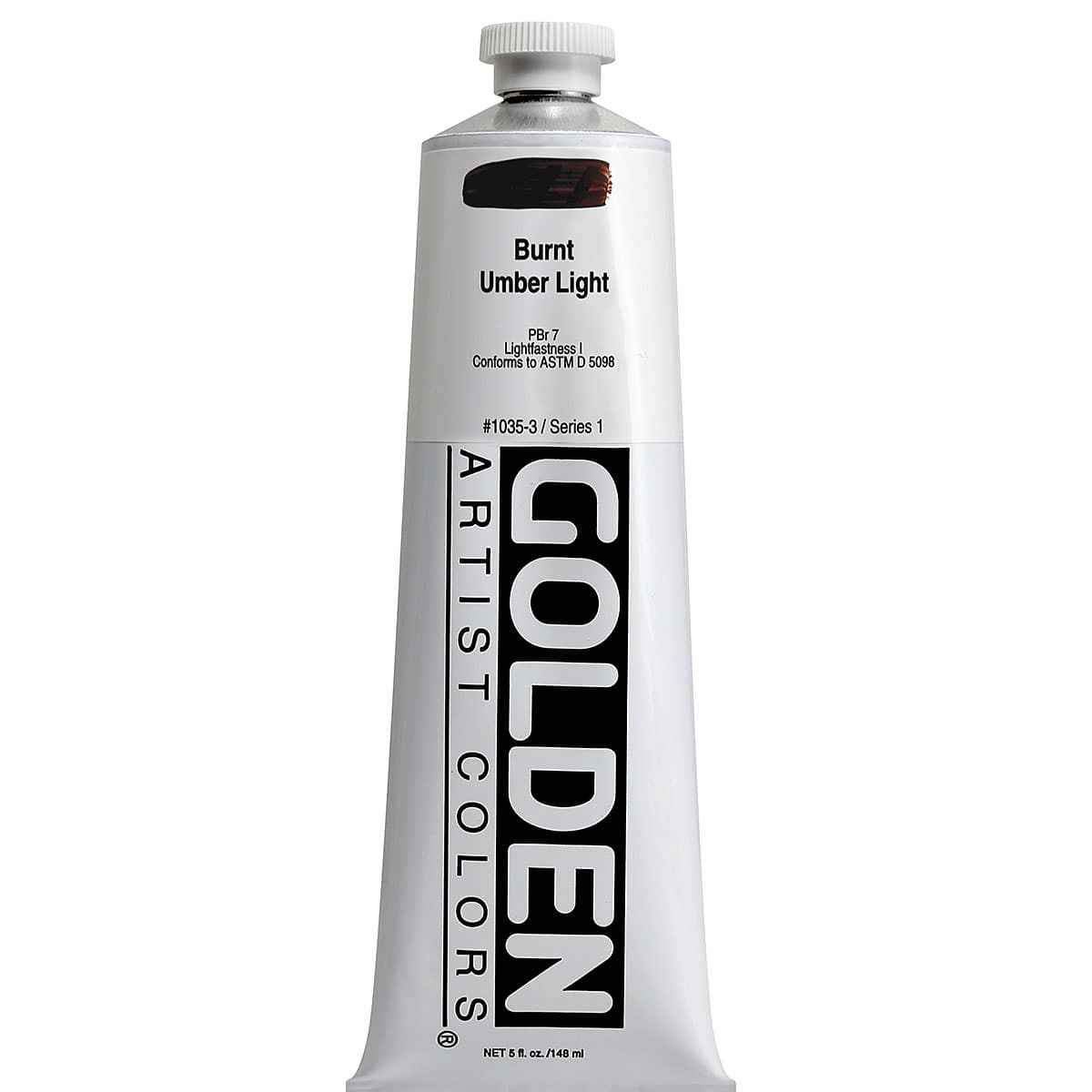 Golden Heavy Body Artist Acrylics - Burnt Umber Light, 5 oz tube