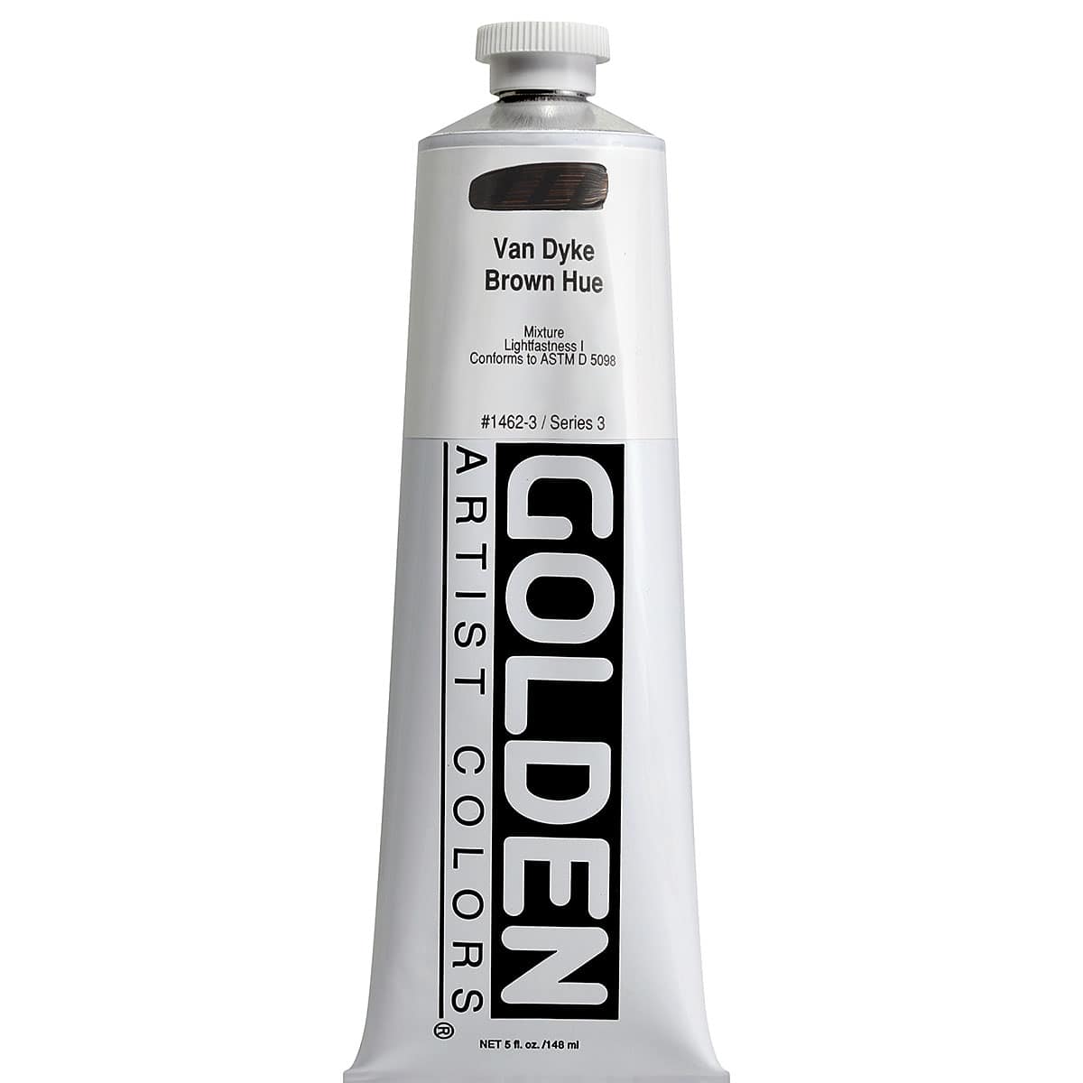 Golden Heavy Body Artist Acrylics - Van Dyke Brown Hue, 5 oz Tube