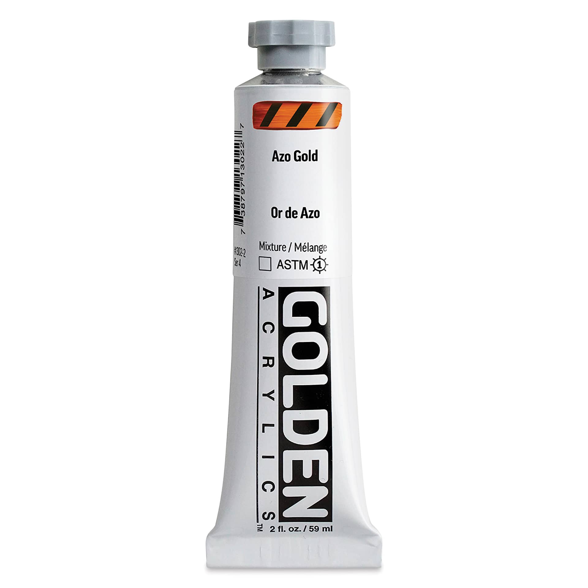 Golden Heavy Body Acrylic Paint - Azo Gold, 59 ml Tube