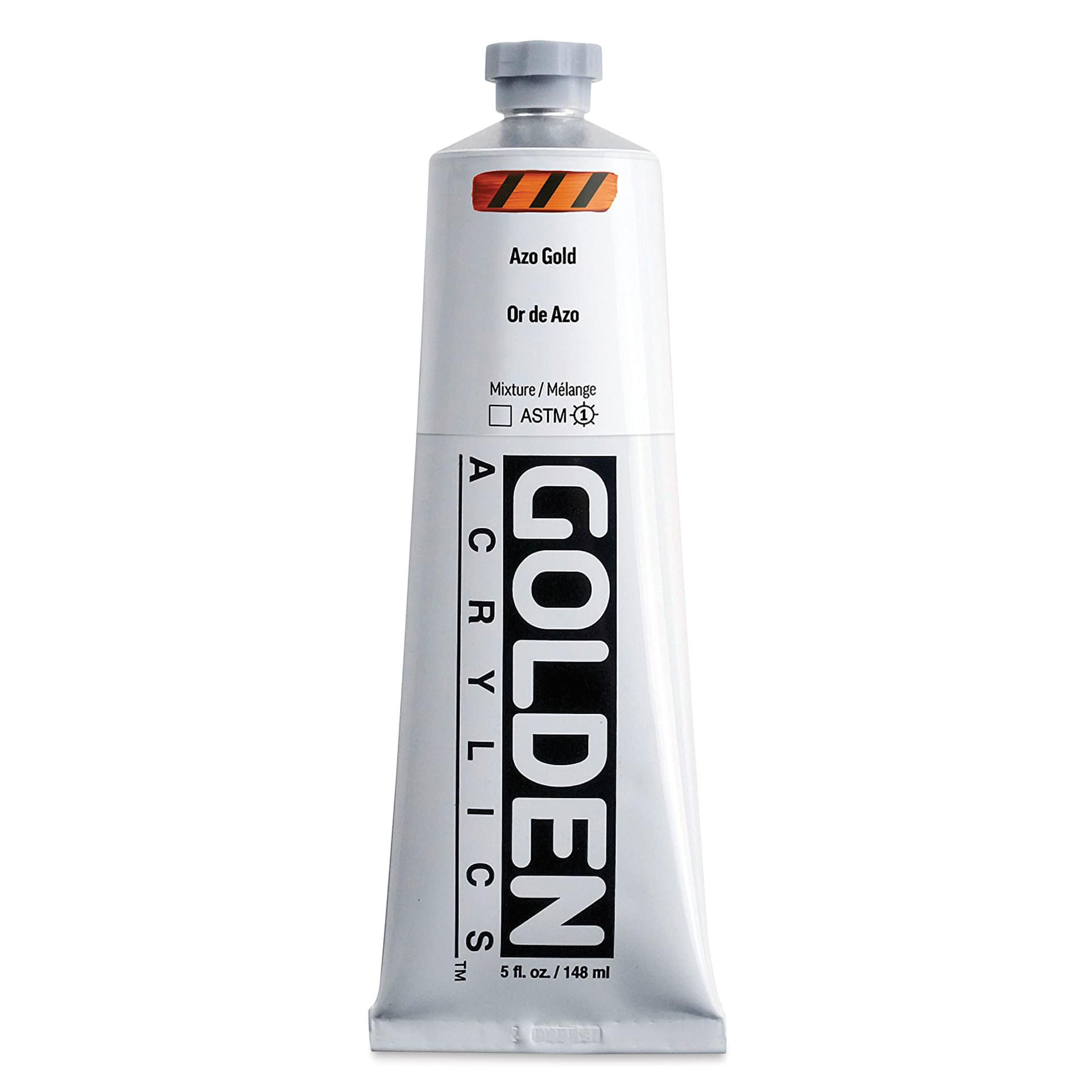 Golden Heavy Body Acrylic Paint - Azo Gold, 5 oz Tube