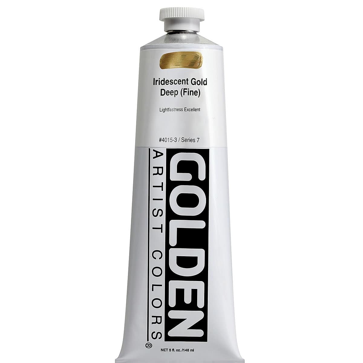 Golden Heavy Body Artist Acrylics - Iridescent Gold Deep (Fine), 5 oz tube