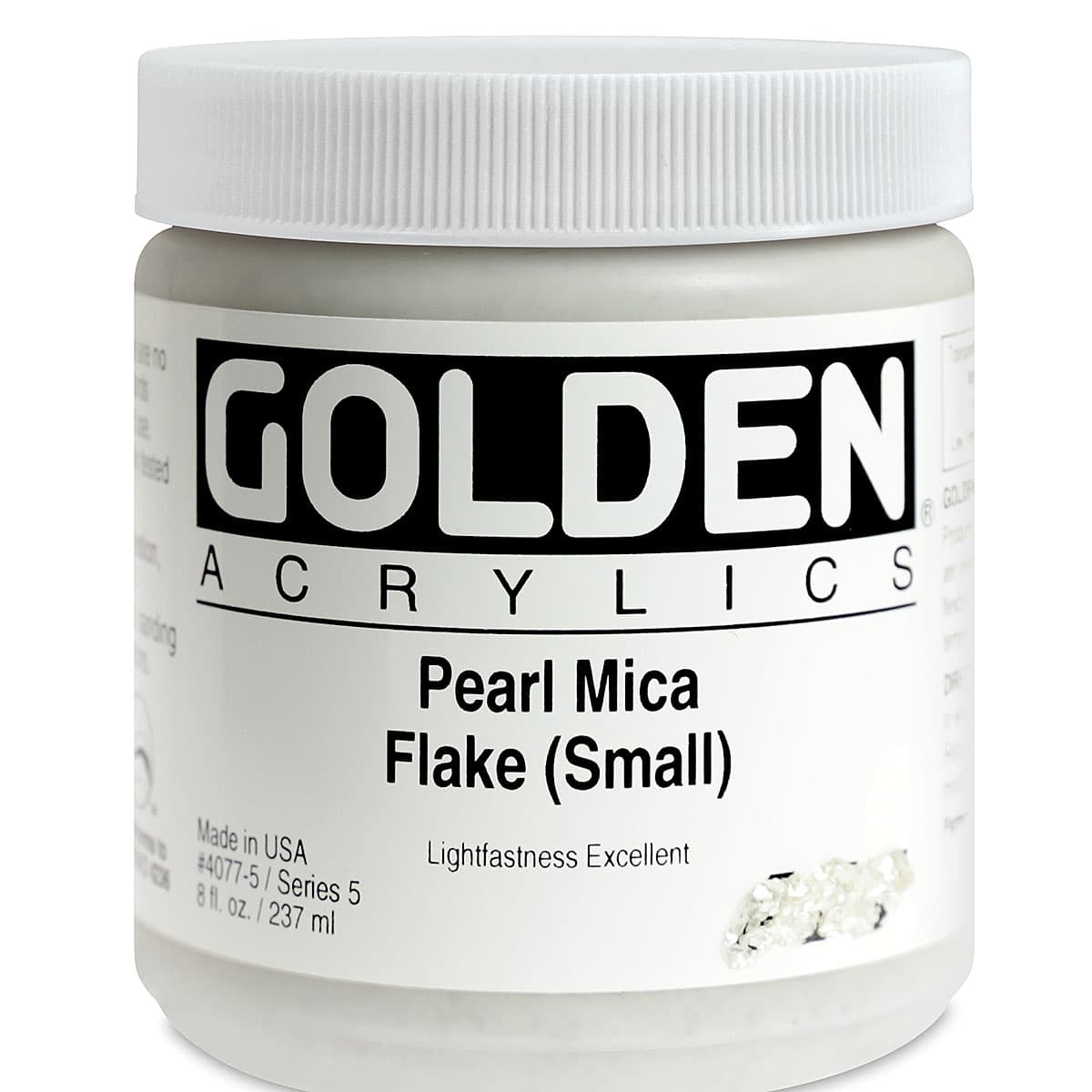 Golden Special Iridescent Acrylics - Pearl Mica Flake (Small), 8 oz jar