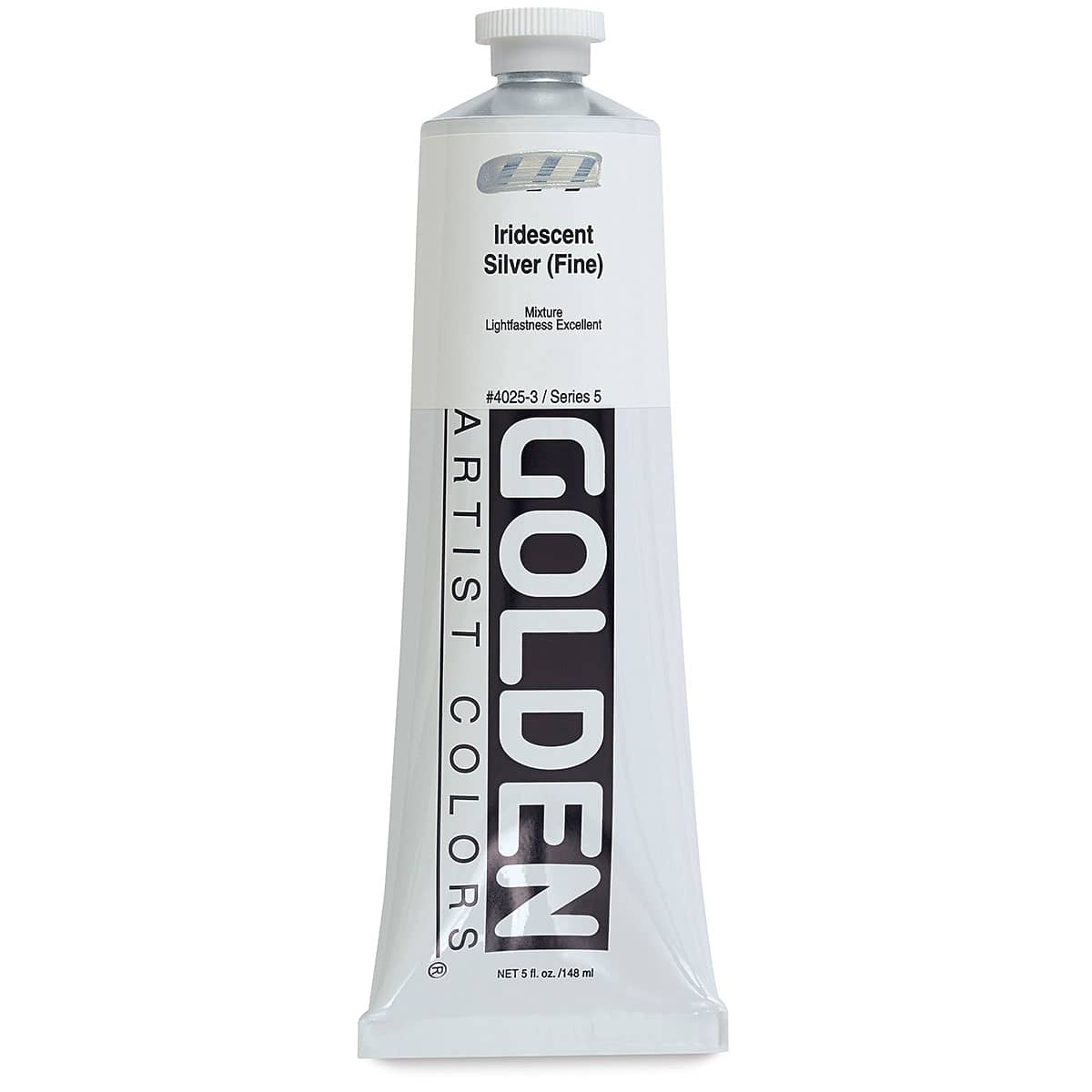 Golden Heavy Body Artist Acrylics - Iridescent Silver (Fine), 5 oz tube