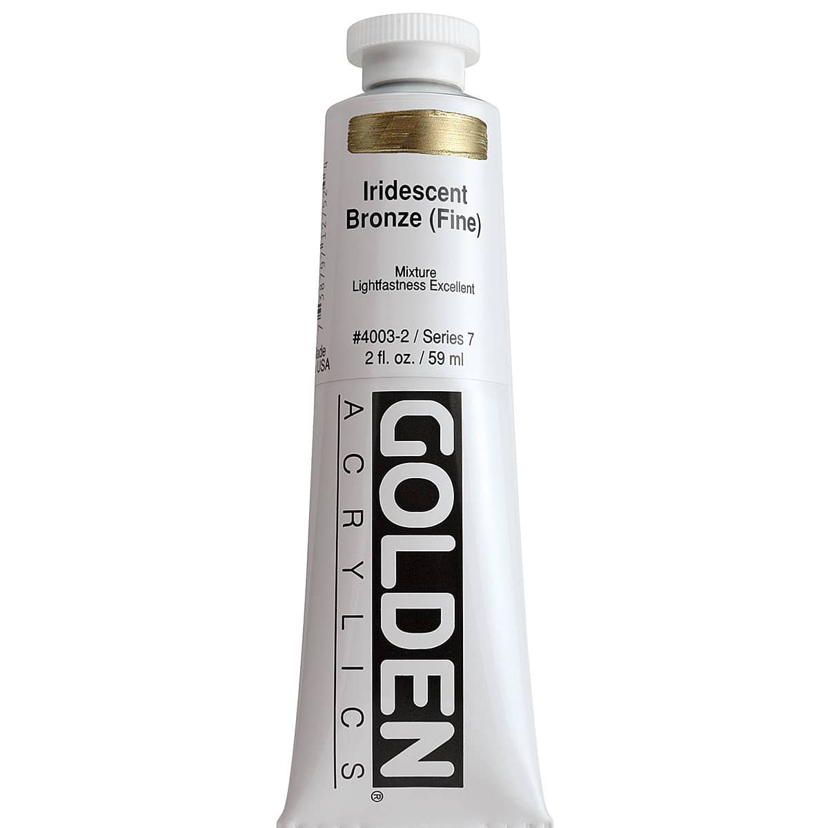 Golden Heavy Body Acrylic Paint - Iridescent Bronze (Fine), 2 oz Tube