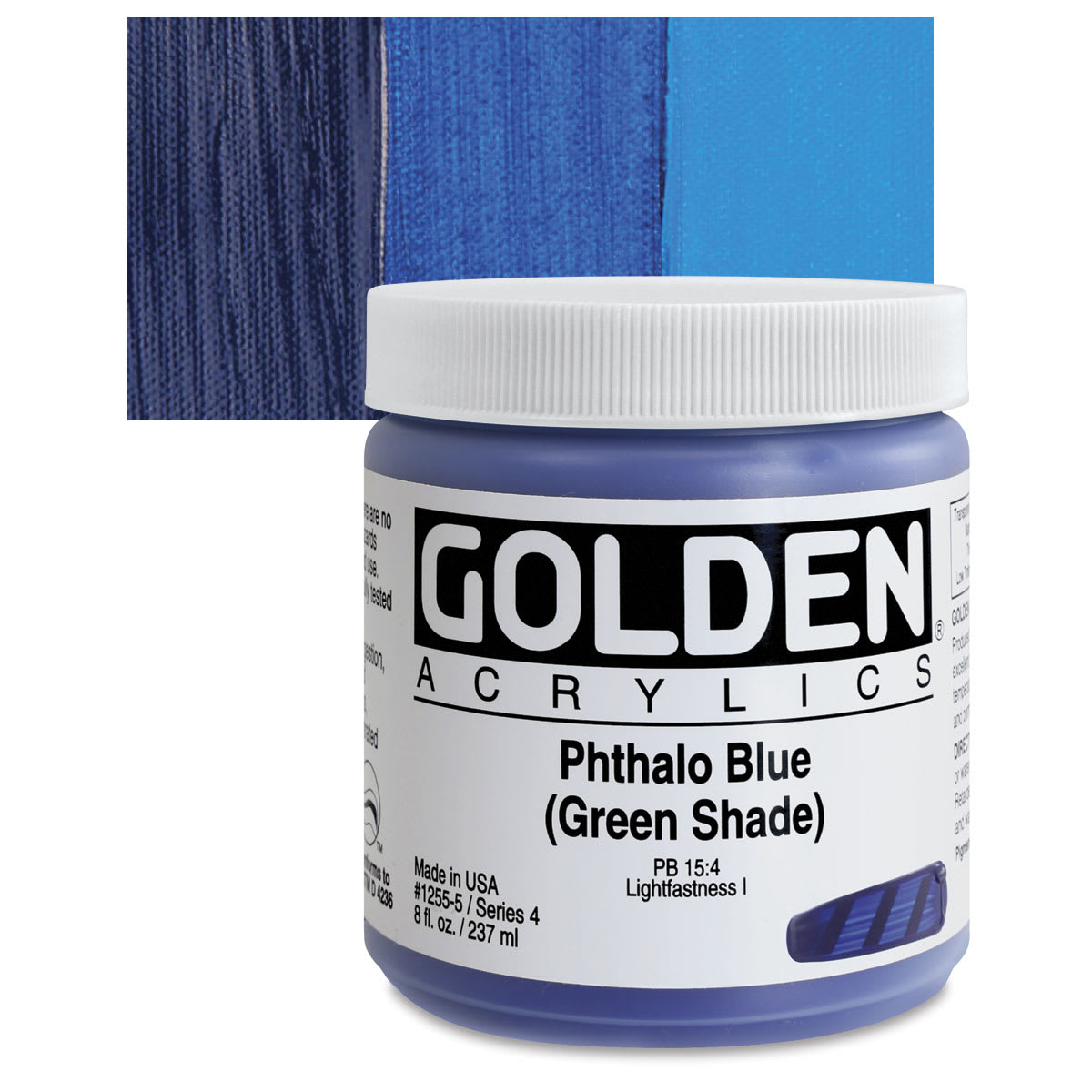 Golden Heavy Body Artist Acrylic - Phthalo Blue (Green Shade) and swatch