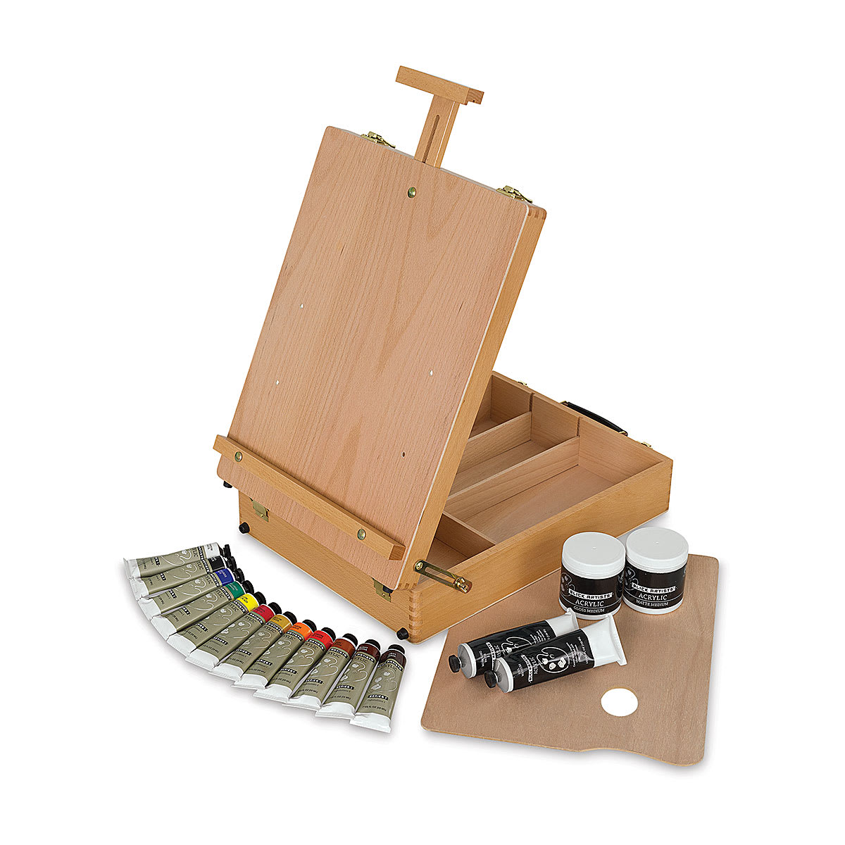 Blick Artists' Acrylic Set - Easel Set, Natural