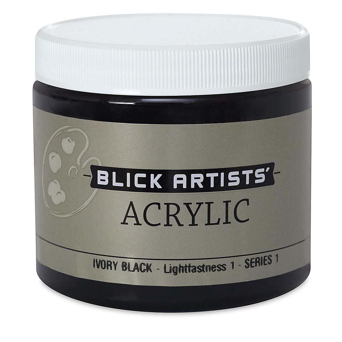 Blick Artists' Acrylic - Ivory Black, 16 oz jar