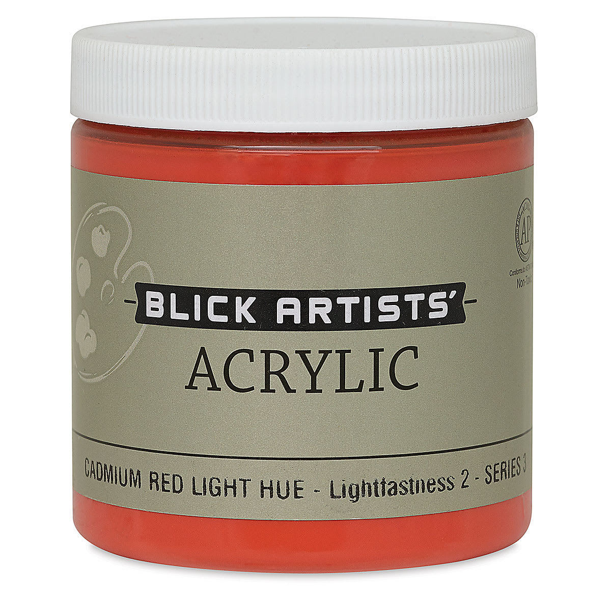 Blick Artists' Acrylic - Cadmium Red Light Hue, 8 oz jar