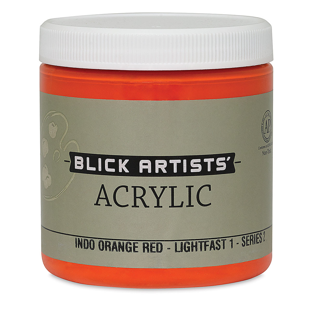 Blick Artists' Acrylic - Indo Orange Red, 8 oz jar
