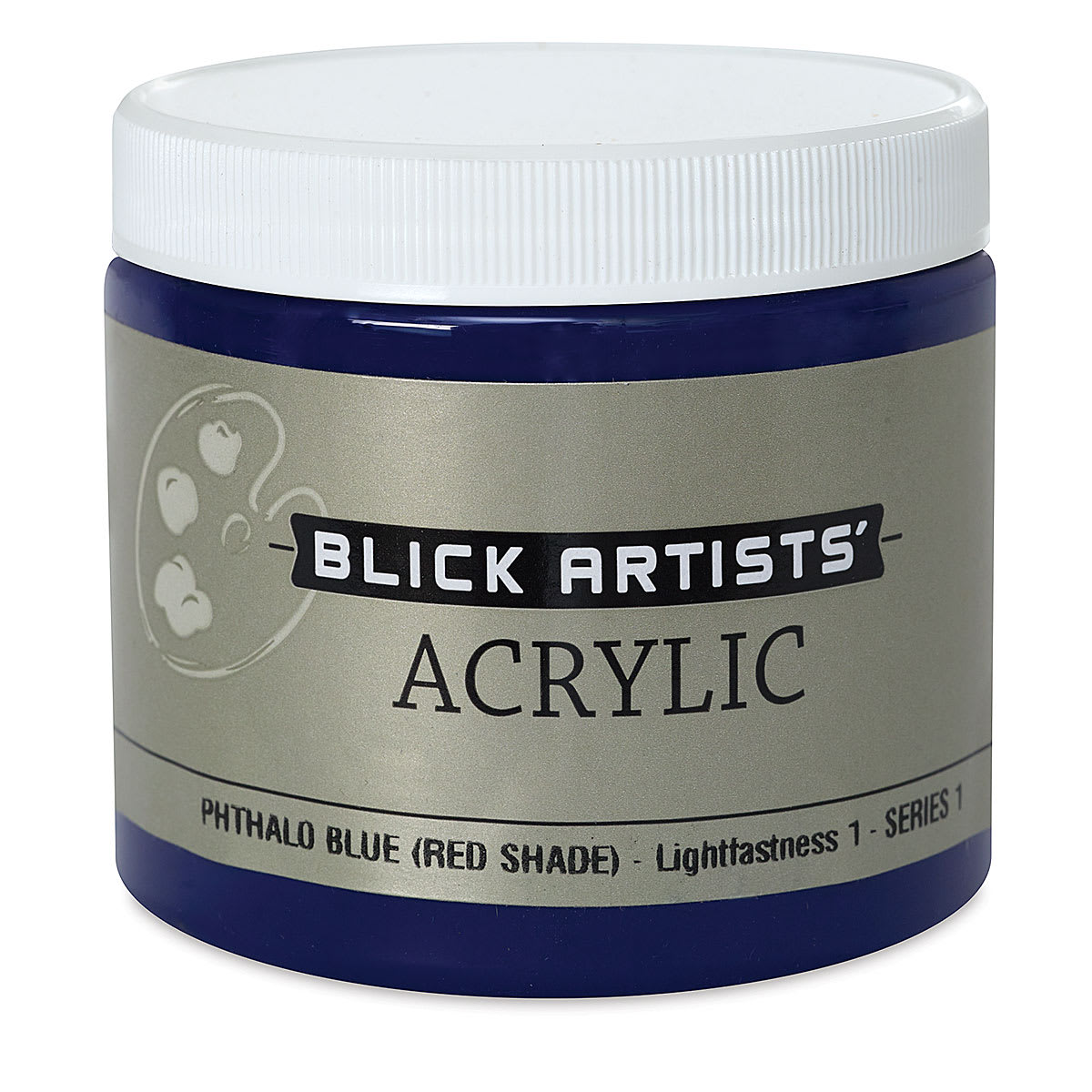 Blick Artists' Acrylic - Phthalo Blue (Red Shade), 16 oz jar