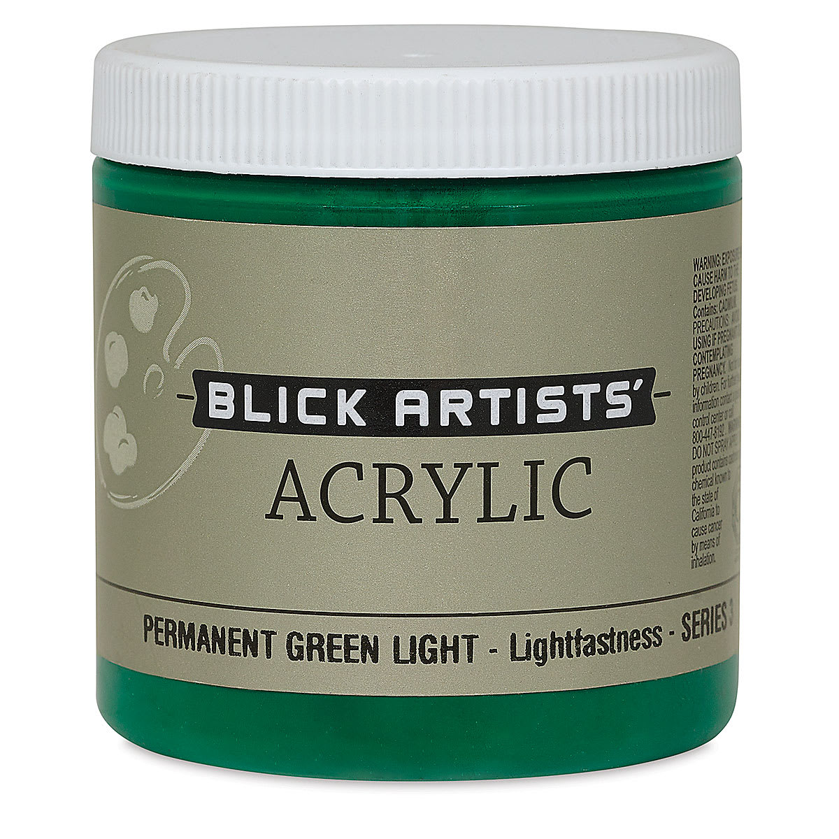 Blick Artists' Acrylic - Permanent Green Light, 8 oz jar