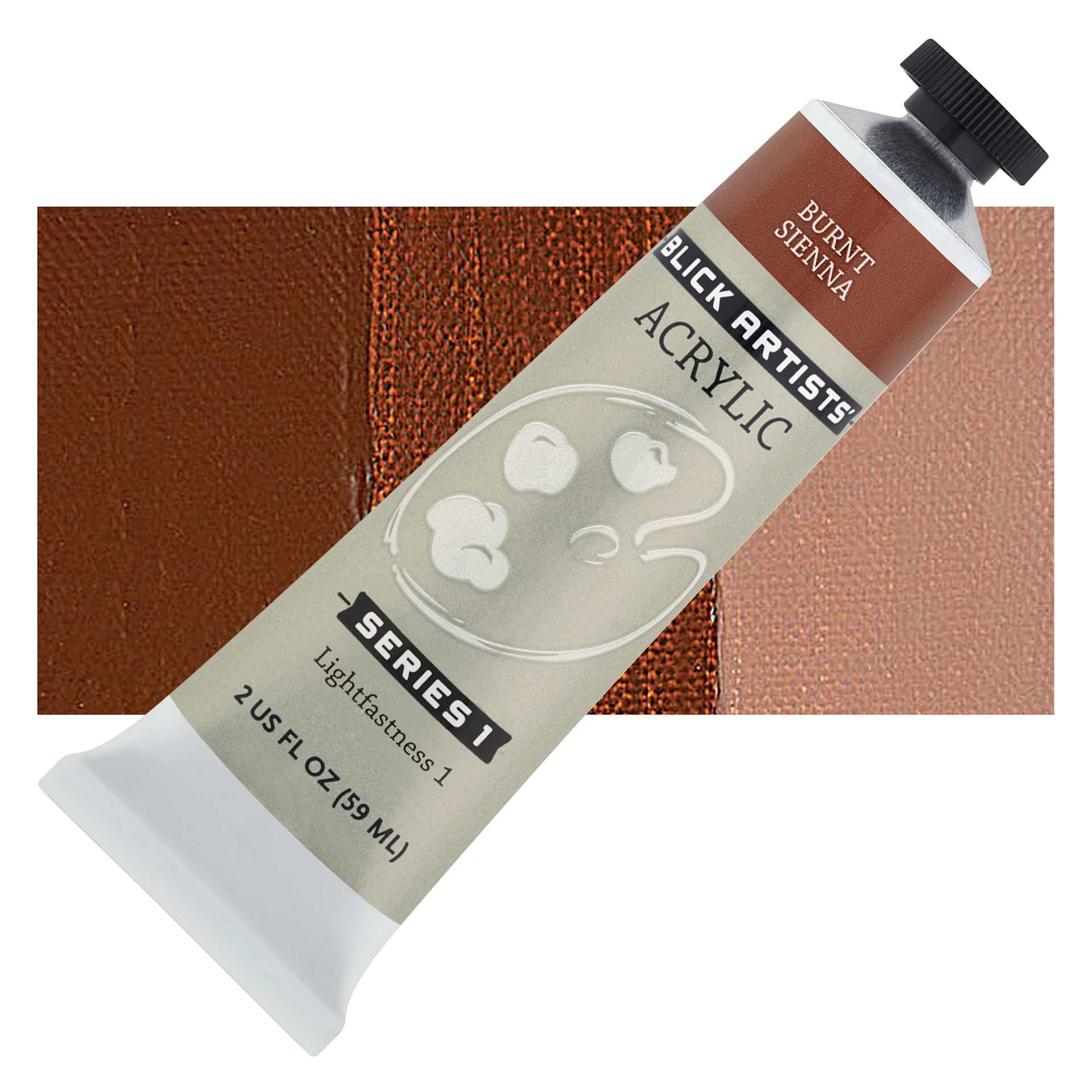 Blick Artists' Acrylic - Burnt Sienna, 2 oz tube and swatch