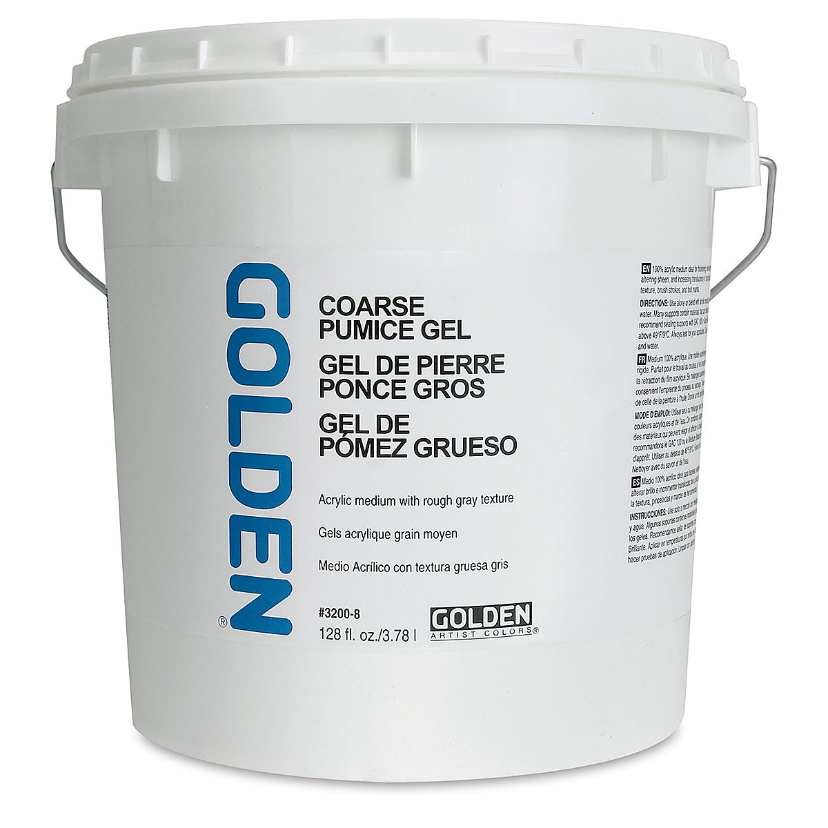 Golden Pumice Gel Medium - Coarse, 128 oz tub