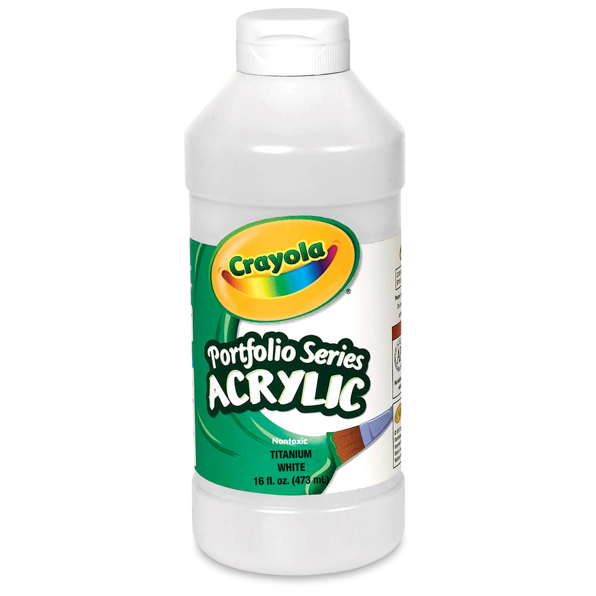 Crayola Portfolio Series Acrylics - Titanium White, 16 oz Bottle