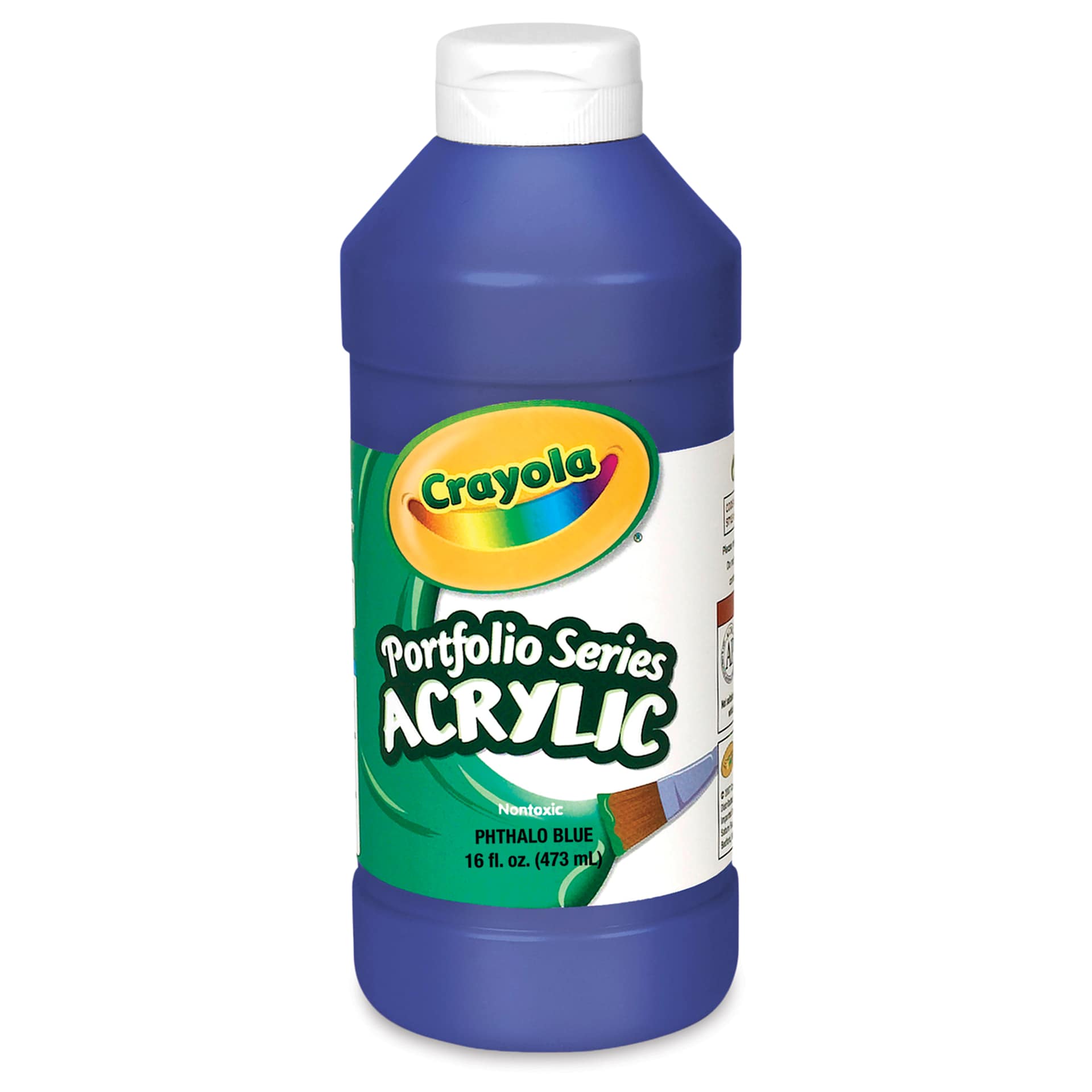 Crayola Portfolio Series Acrylics - Phthalo Blue, 16 oz Bottle