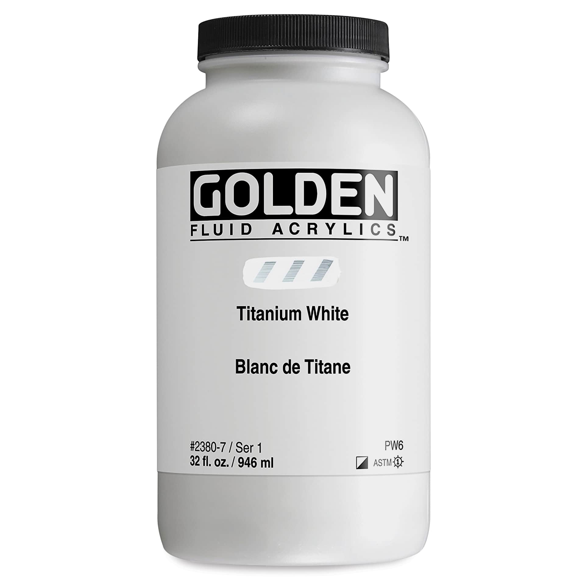 Golden Fluid Acrylic - Titanium White, 32 oz