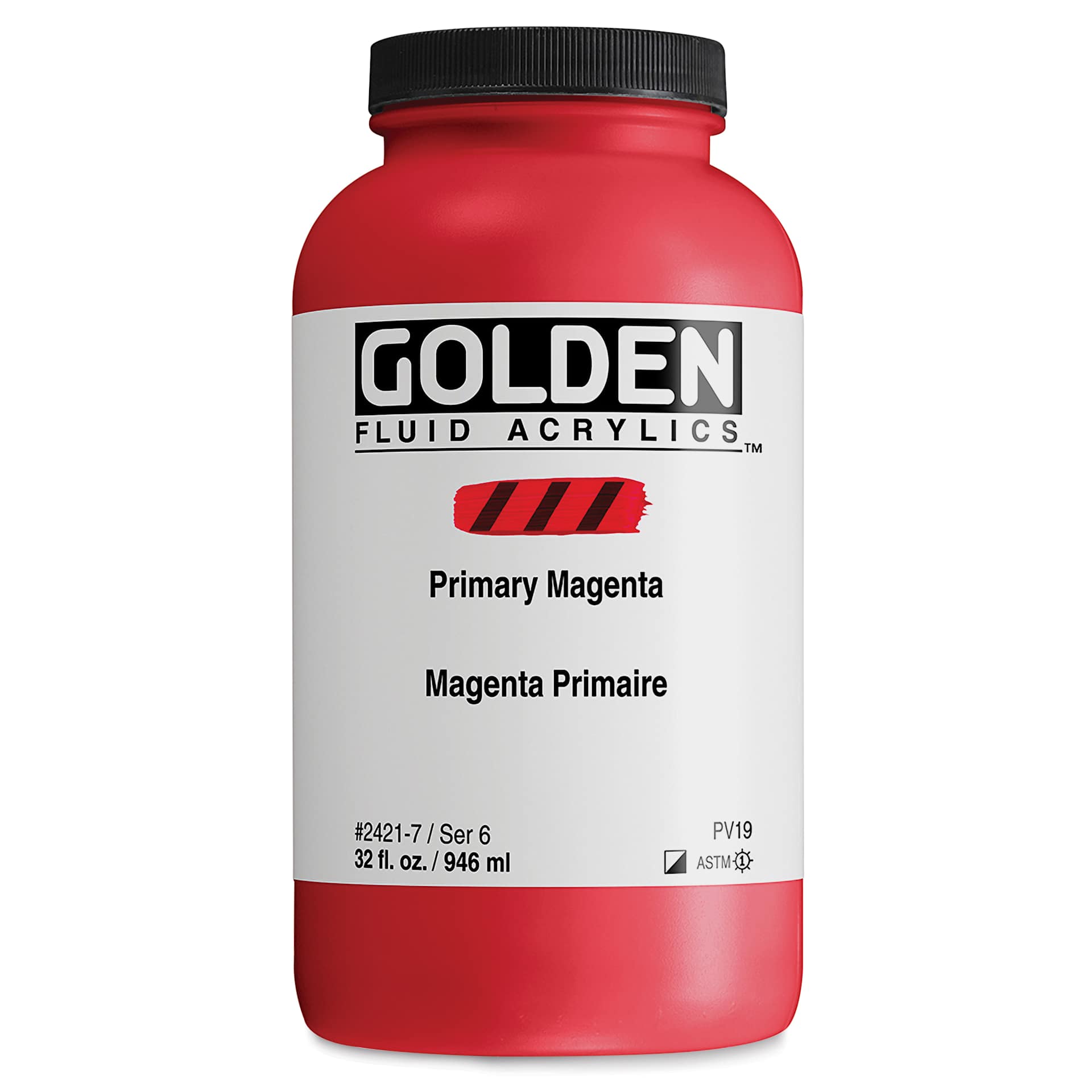 Golden Fluid Acrylic - Primary Magenta, 32 oz