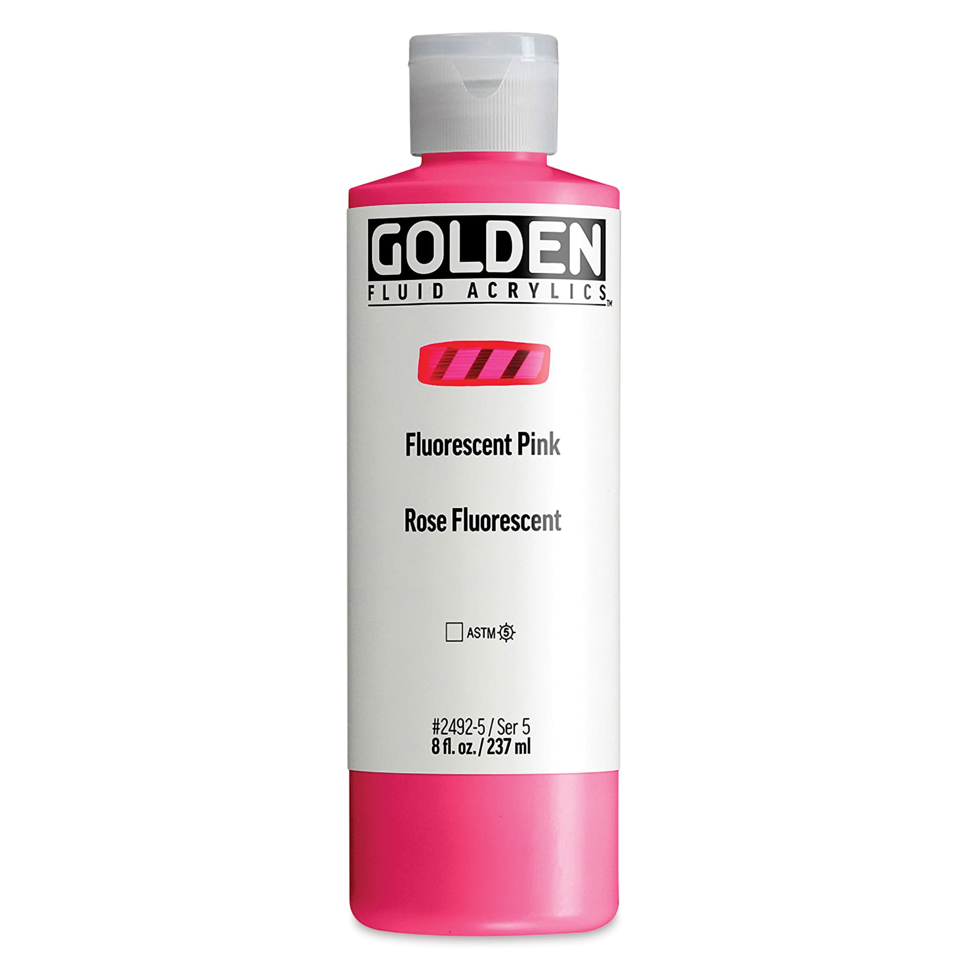 Golden Fluid Acrylic - Fluorescent Pink, 8 oz Bottle