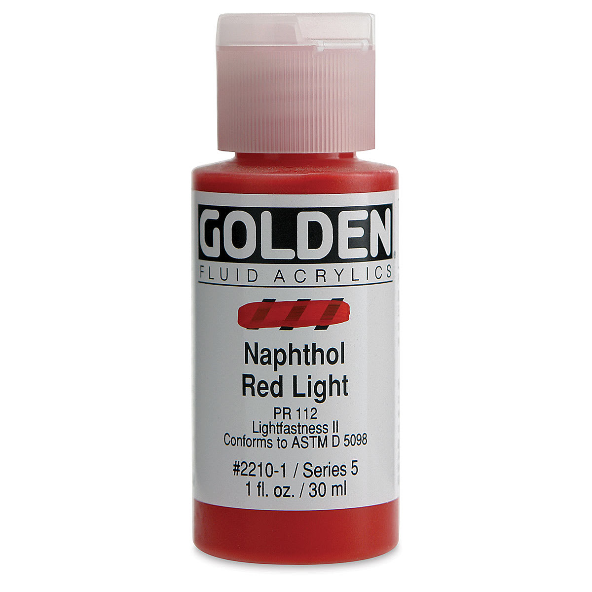 Golden Fluid Acrylics - Naphthol Red Light, 1 oz bottle