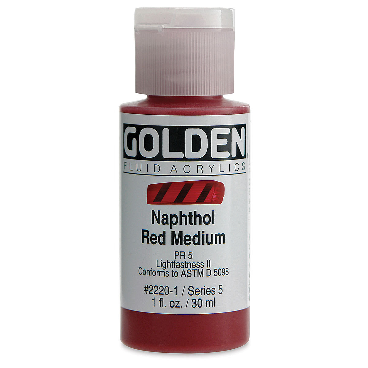 Golden Fluid Acrylics - Naphthol Red Medium, 1 oz bottle
