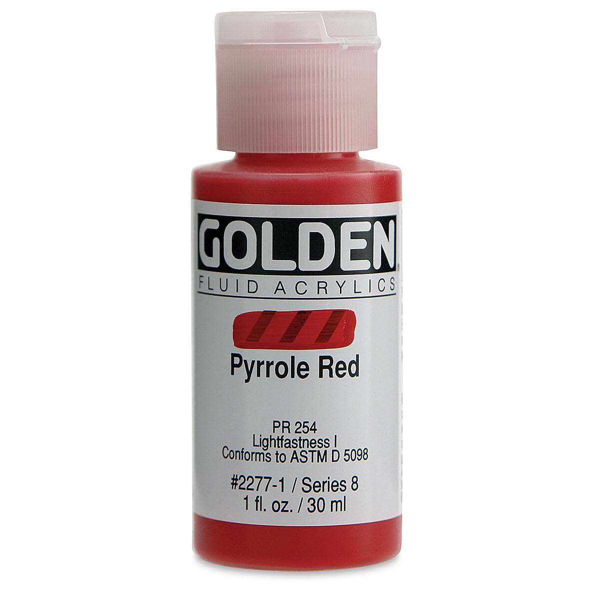 Golden Fluid Acrylics - Pyrrole Red, 1 oz bottle