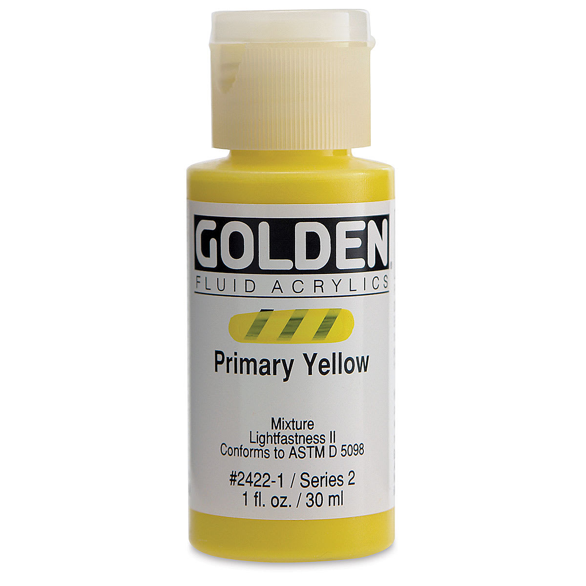 Golden Fluid Acrylics - Primary Yellow, 1 oz bottle