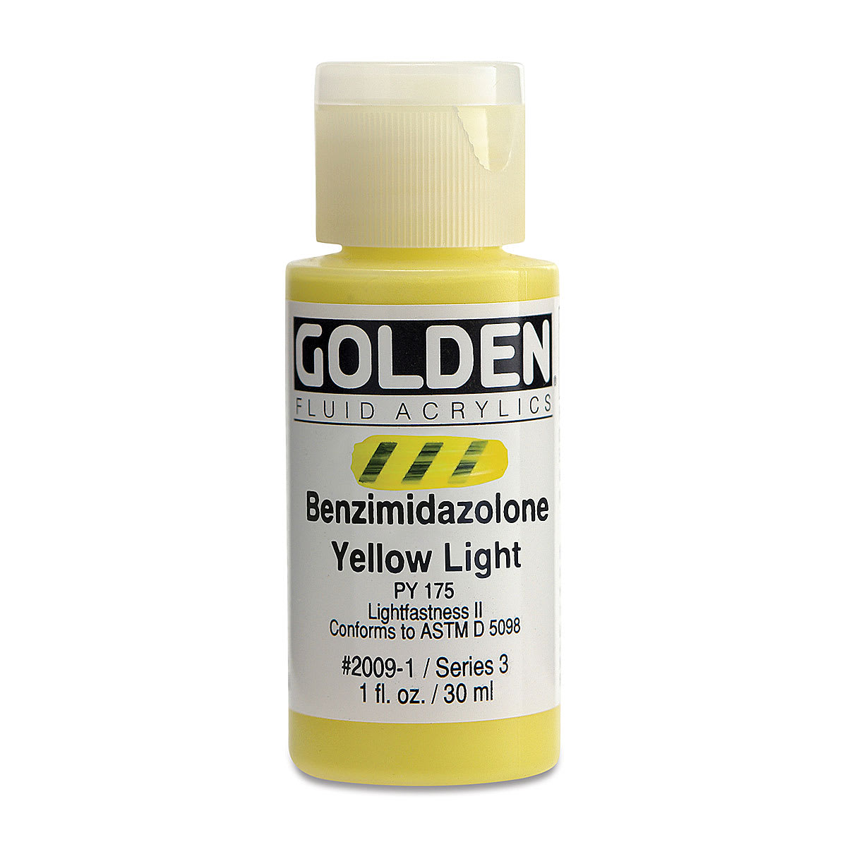 Golden Fluid Acrylics - Benzimidazolone Yellow Light, 1 oz bottle