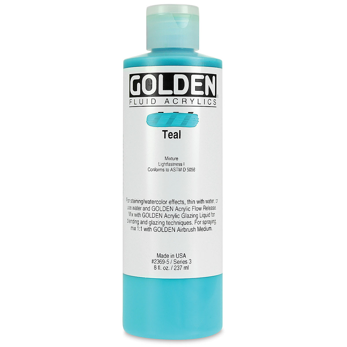 Golden Fluid Acrylics - Teal, 8 oz bottle